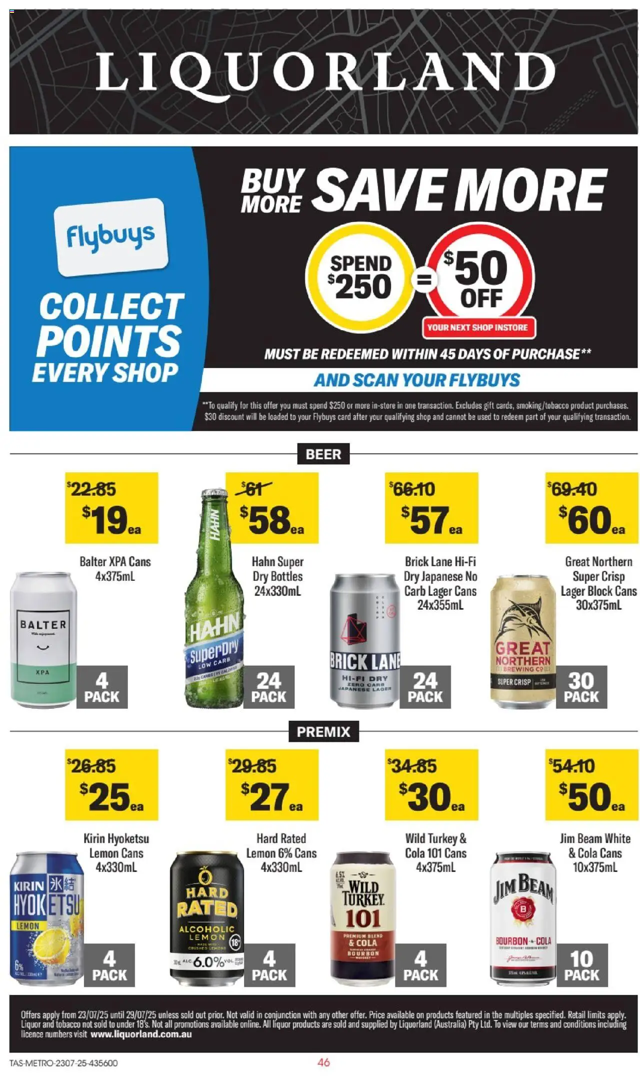 Liquorland catalogue - valid from 23.07.2025 | Page: 1 | Products: Beer, Bourbon, Lemon, Turkey