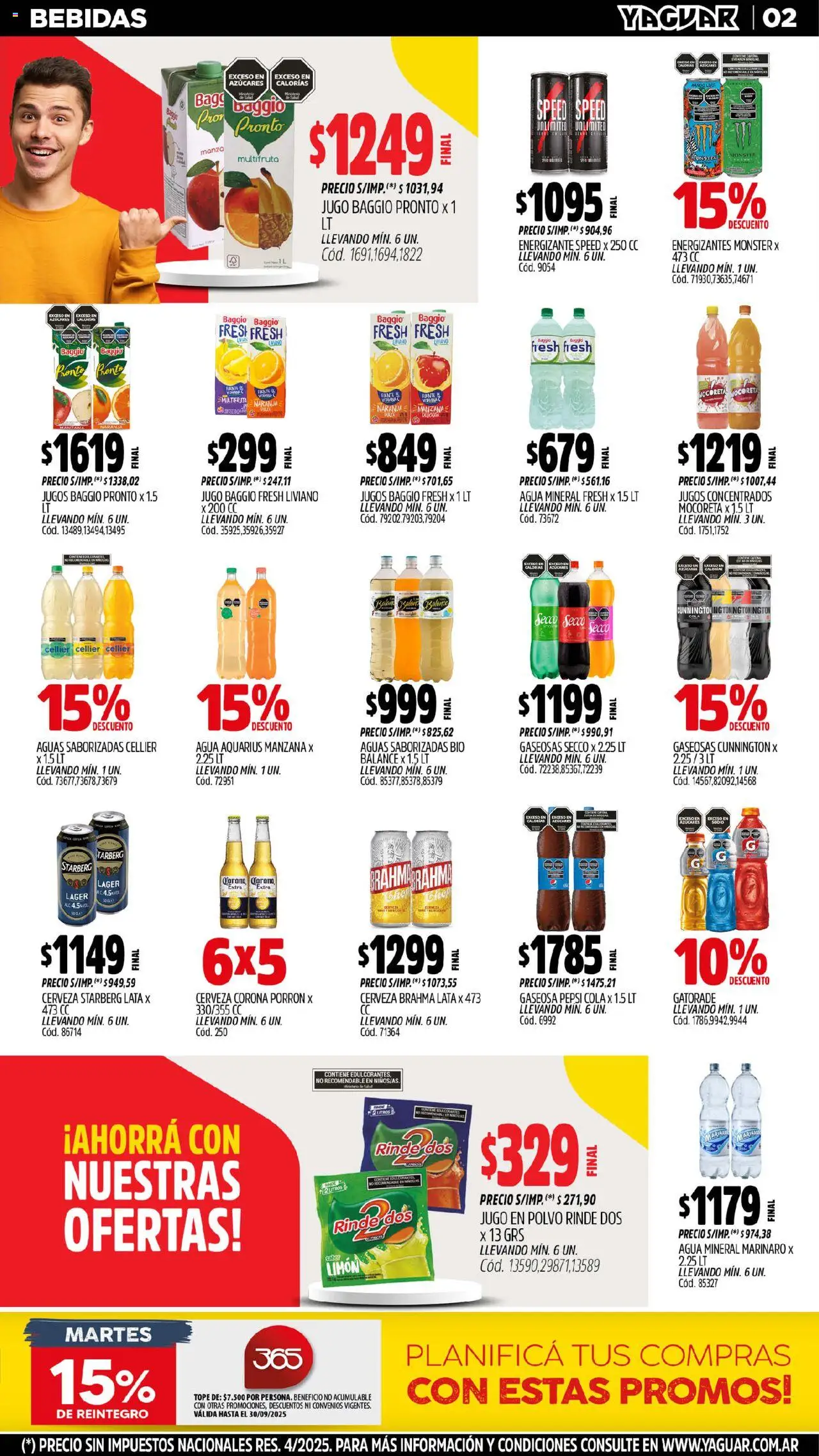 Yaguar - Jujuy │ válido desde el 15.09.2025 | Página: 3 | Productos: Polvo, Gaseosa, Agua, Jugo
