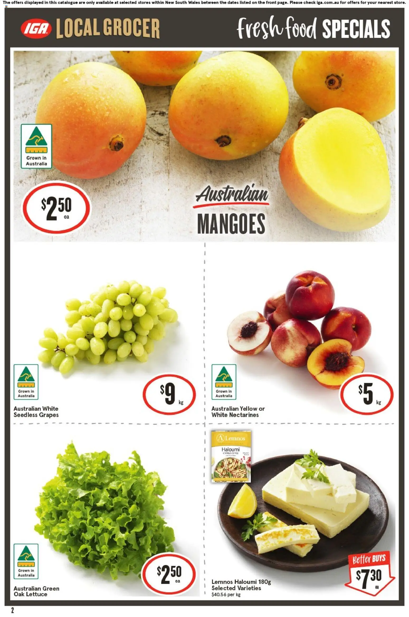 IGA catalogue - valid from 24.12.2025 | Page: 2 | Products: Lettuce, Grapes