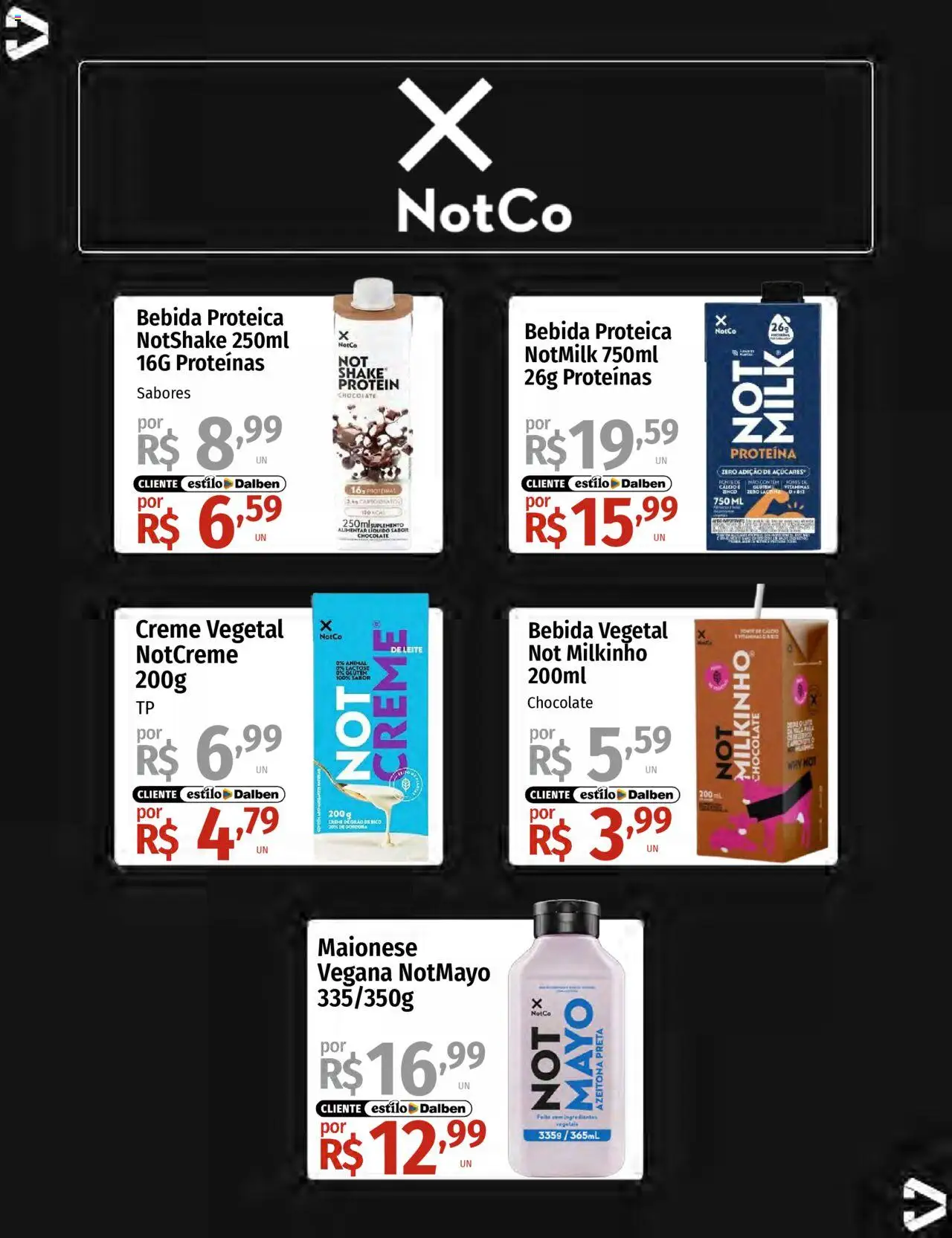 Supermercado Dalben Folheto - válido de 15.08.2025 | Página: 16 | Produtos: Leite, Cálcio, Bebida, Maionese