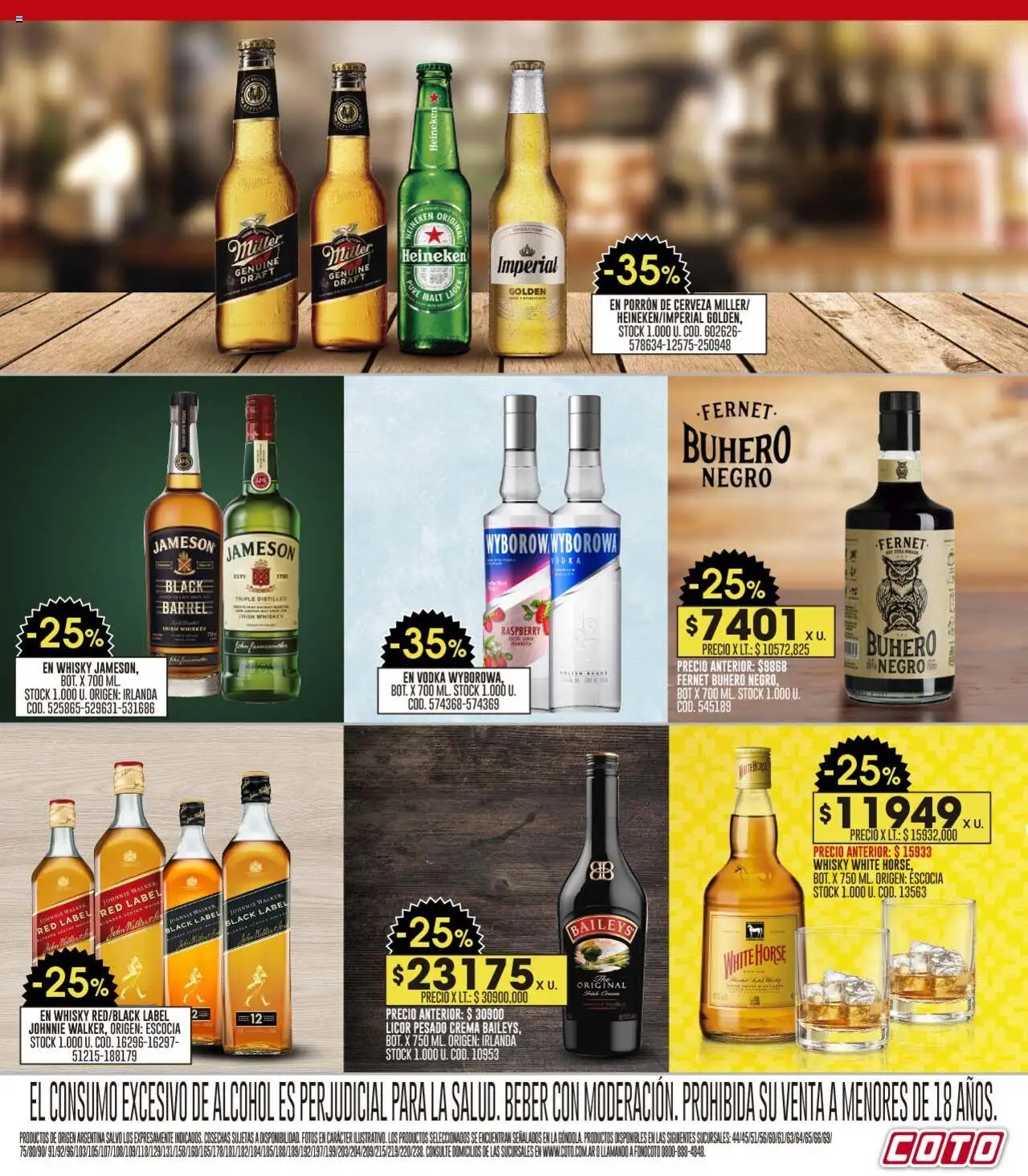 Coto ofertas │ válido desde el 16.06.2025 | Página: 17 | Productos: Vodka, Fernet, Cerveza, Crema