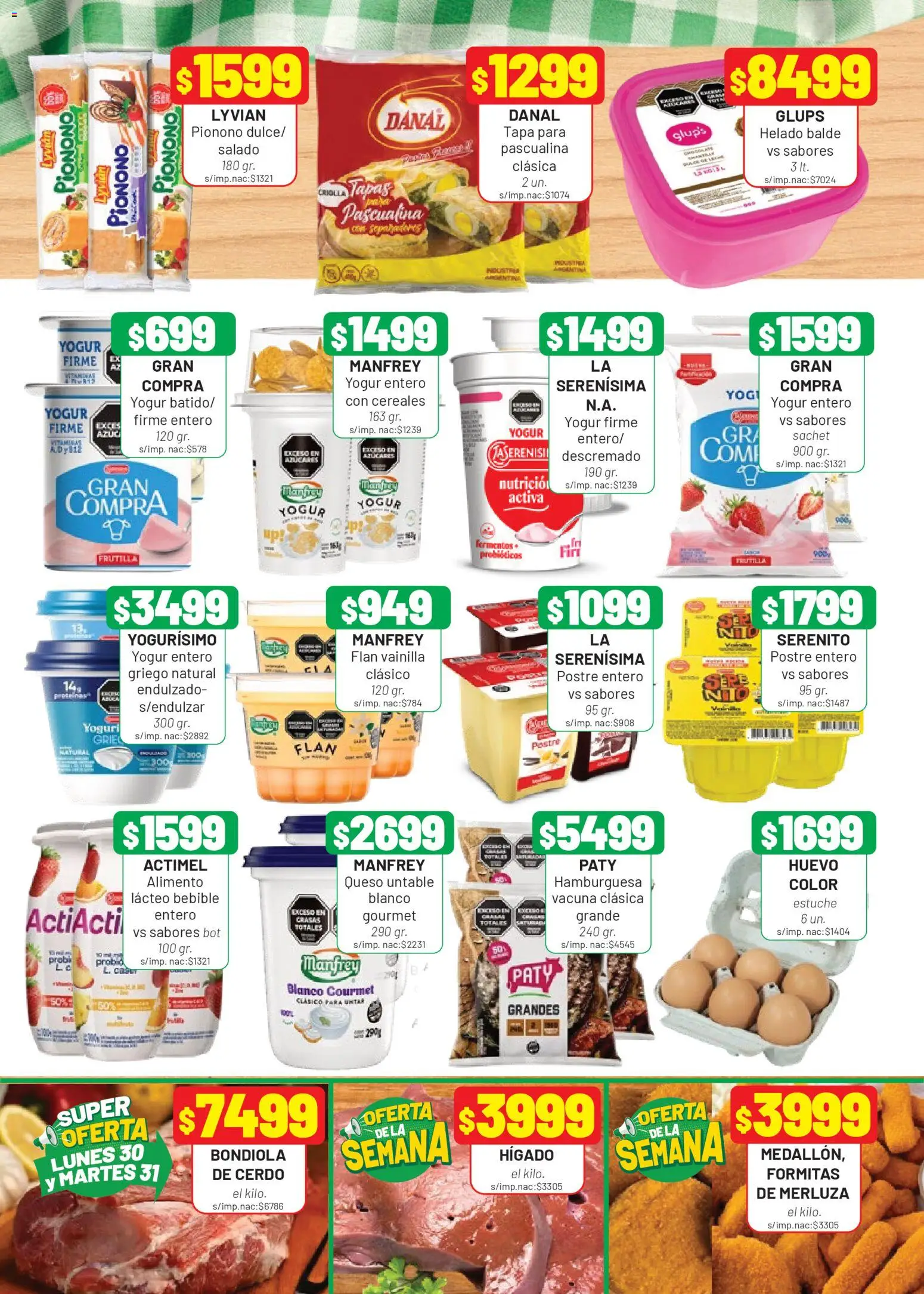 Almacor catálogo │ válido desde el 26.03.2026 | Página: 2 | Productos: Helado, Queso, Yogur, Pionono