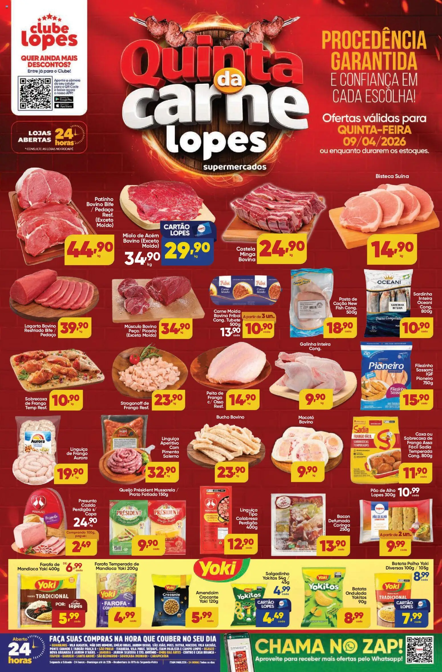 Lopes Supermercados Folheto - válido de 09.04.2026 | Página: 1 | Produtos: Amendoim, Pao de alho, Câmera, Rodapé
