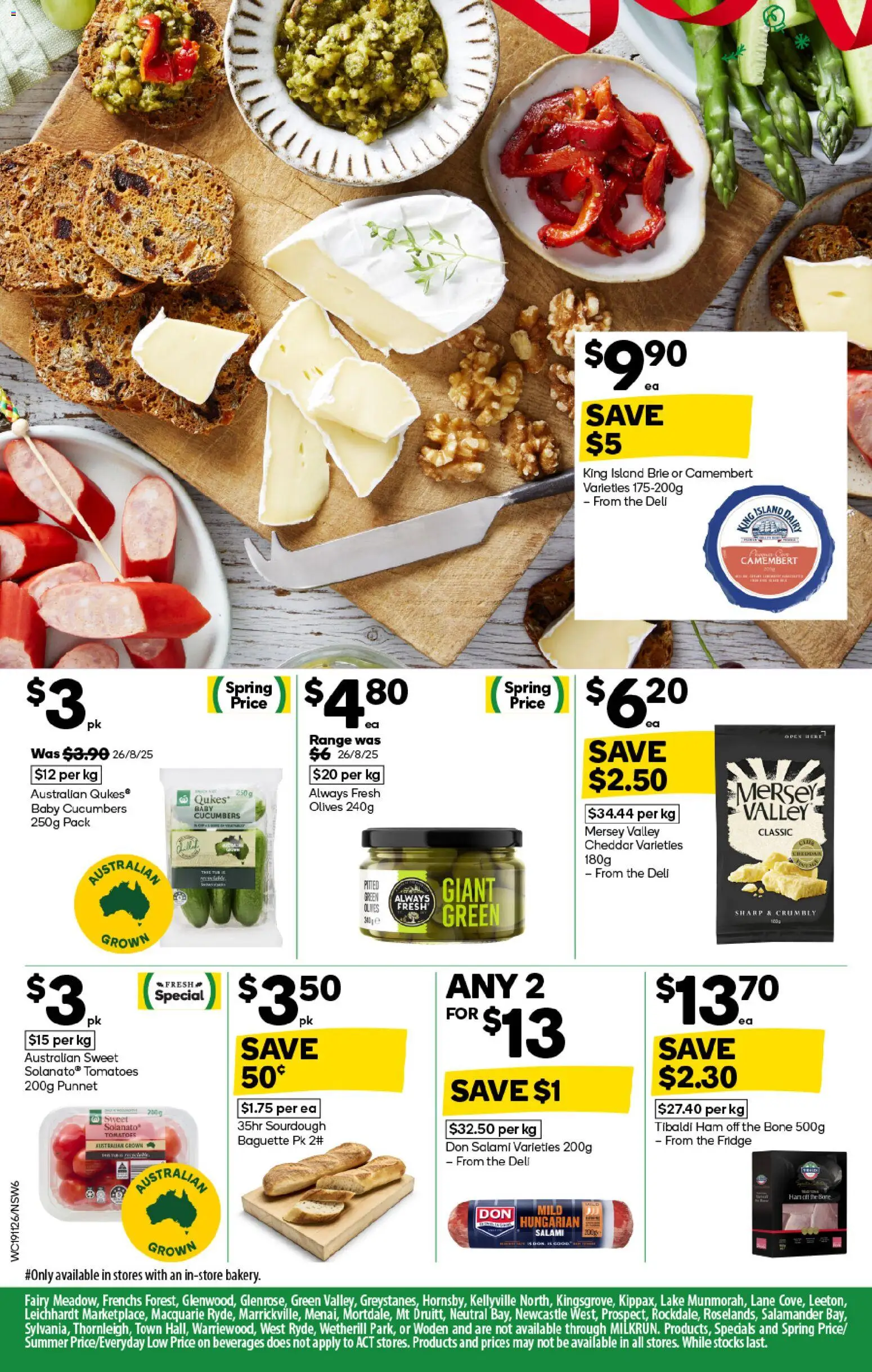 Woolworths catalogue - valid from 19.11.2025 | Page: 6 | Products: Ham, Olives, Cucumbers, Fridge