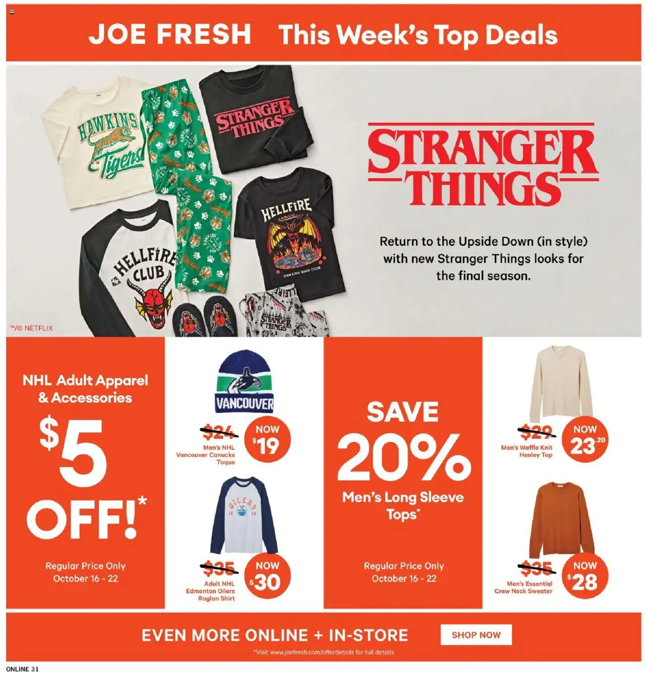 Fortinos flyer valid from 16.10.2025 | Page: 30 | Products: Shirt, Sweater