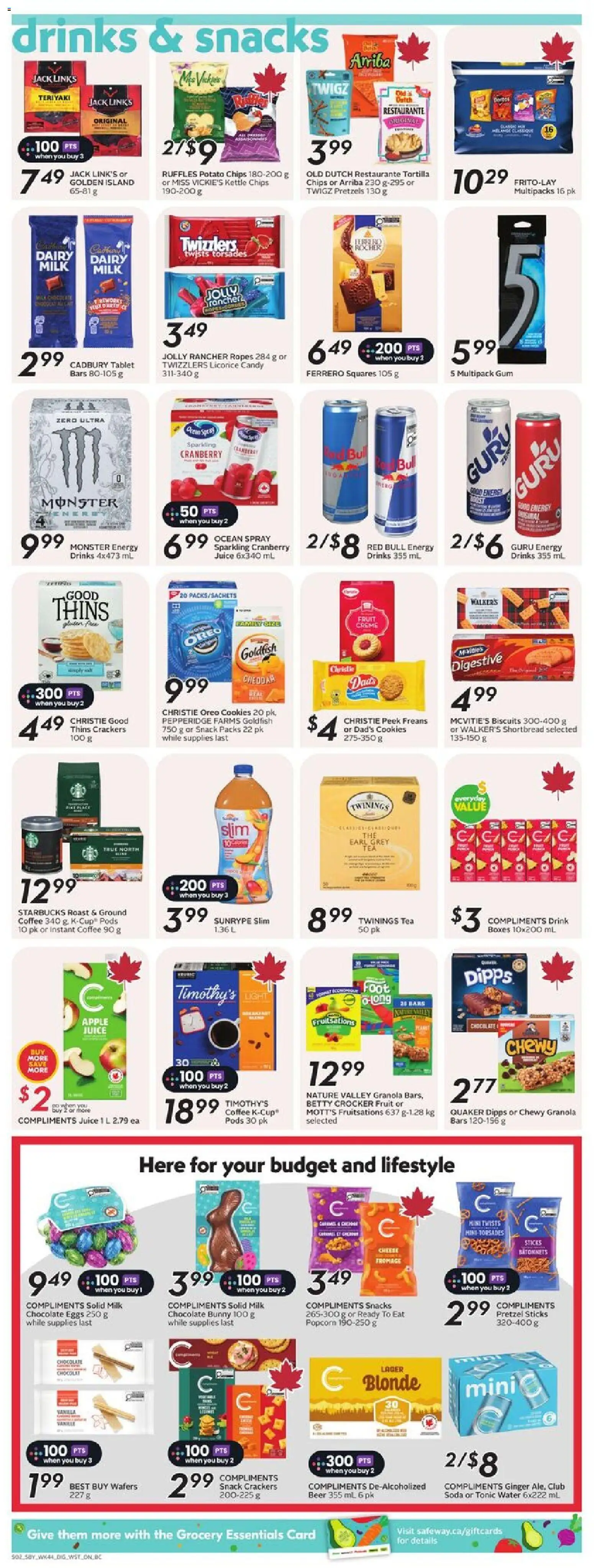 Safeway flyer valid from 26.02.2026 | Page: 10 | Products: Chips, Tablet, Chocolate, Juice