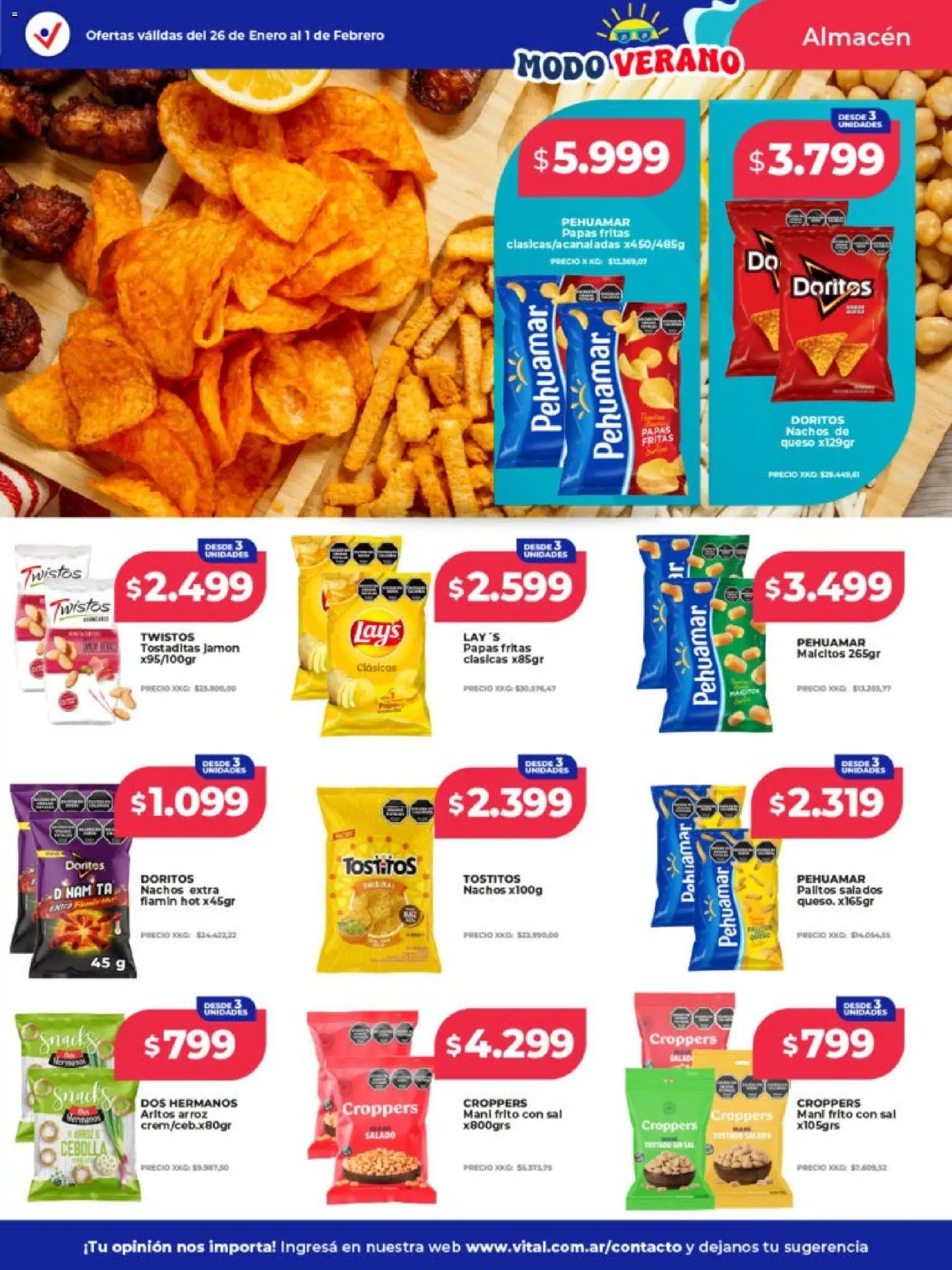 Vital - Ofertas - Mar del Plata  │ válido desde el 26.01.2026 | Página: 14 | Productos: Sal, Mani, Jamón, Papas fritas