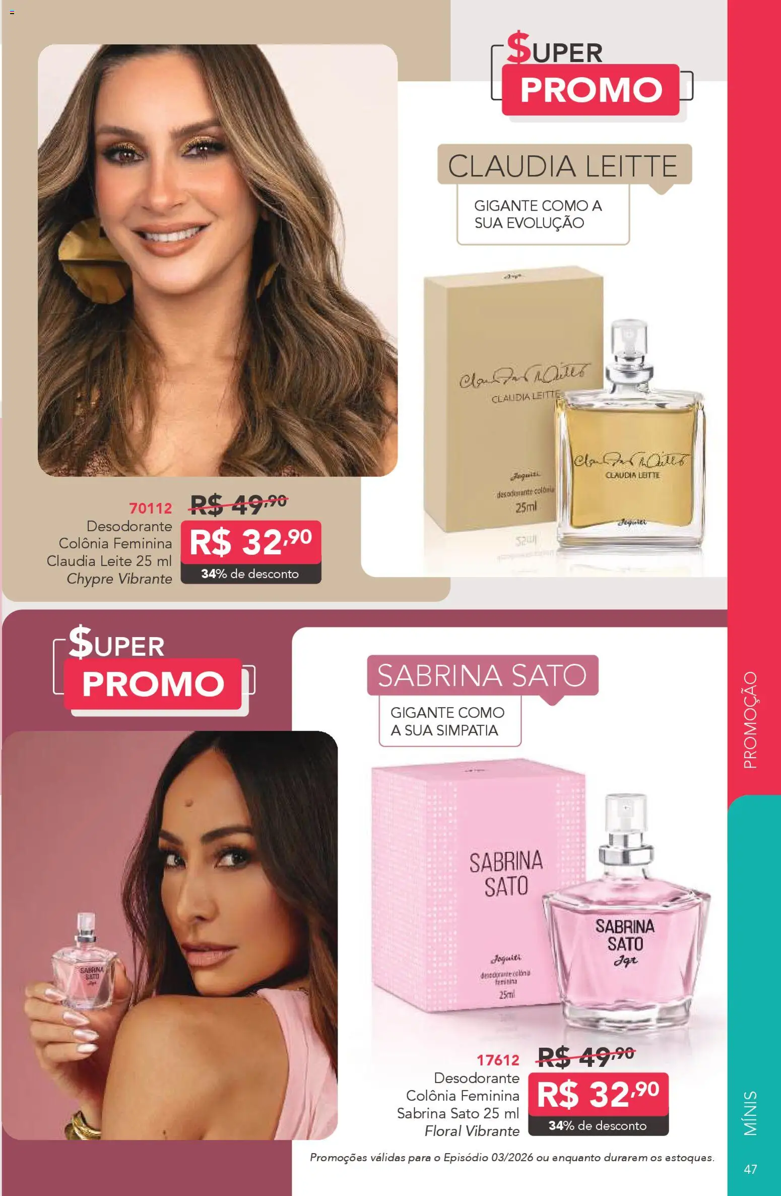 Jequiti Folheto - válido de 20.02.2026 | Página: 47 | Produtos: Desodorante, Leite