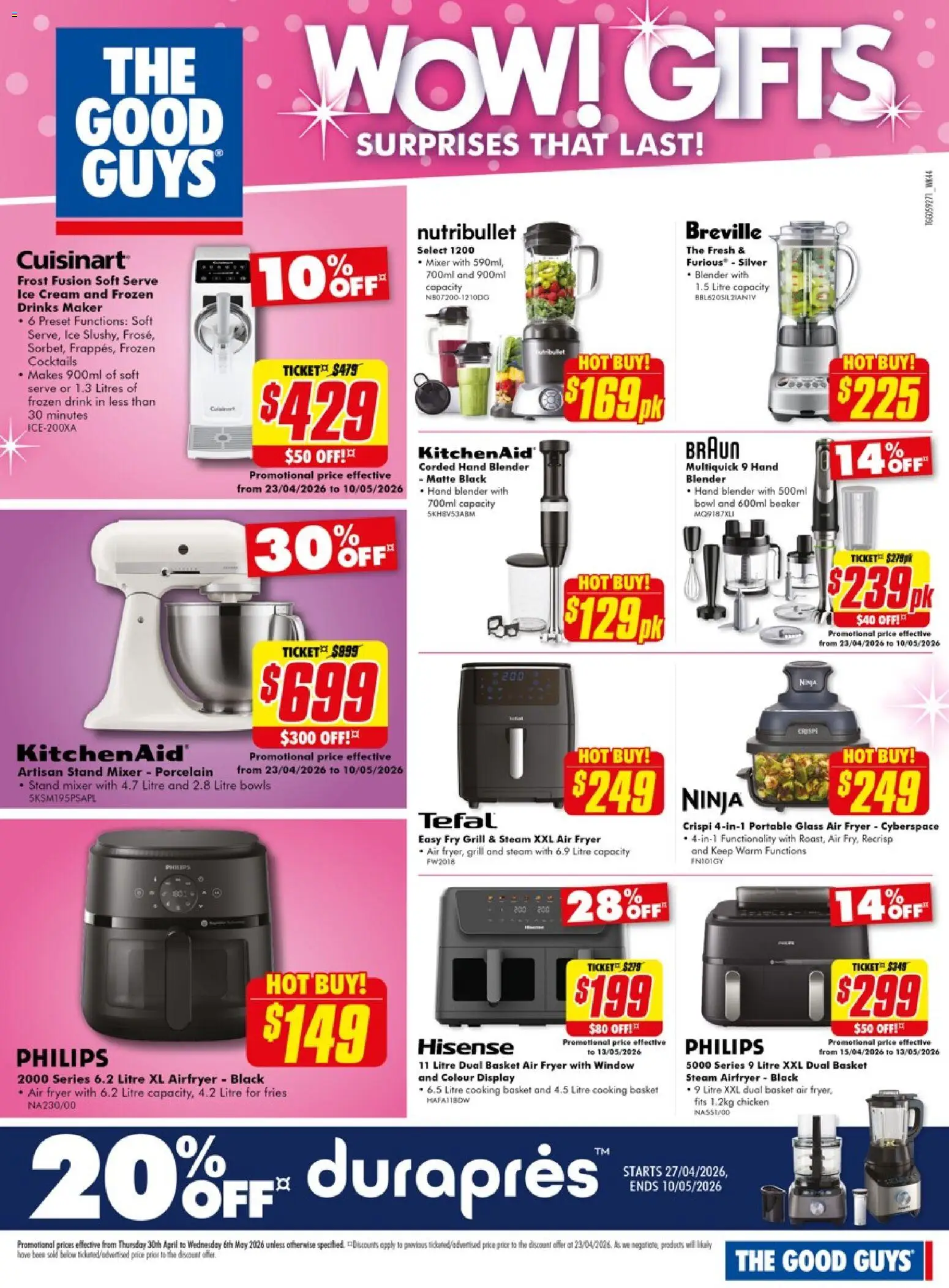 The Good Guys catalogue - valid from 29.04.2026 | Page: 8 | Products: Window, Ice cream, Blender, Grill