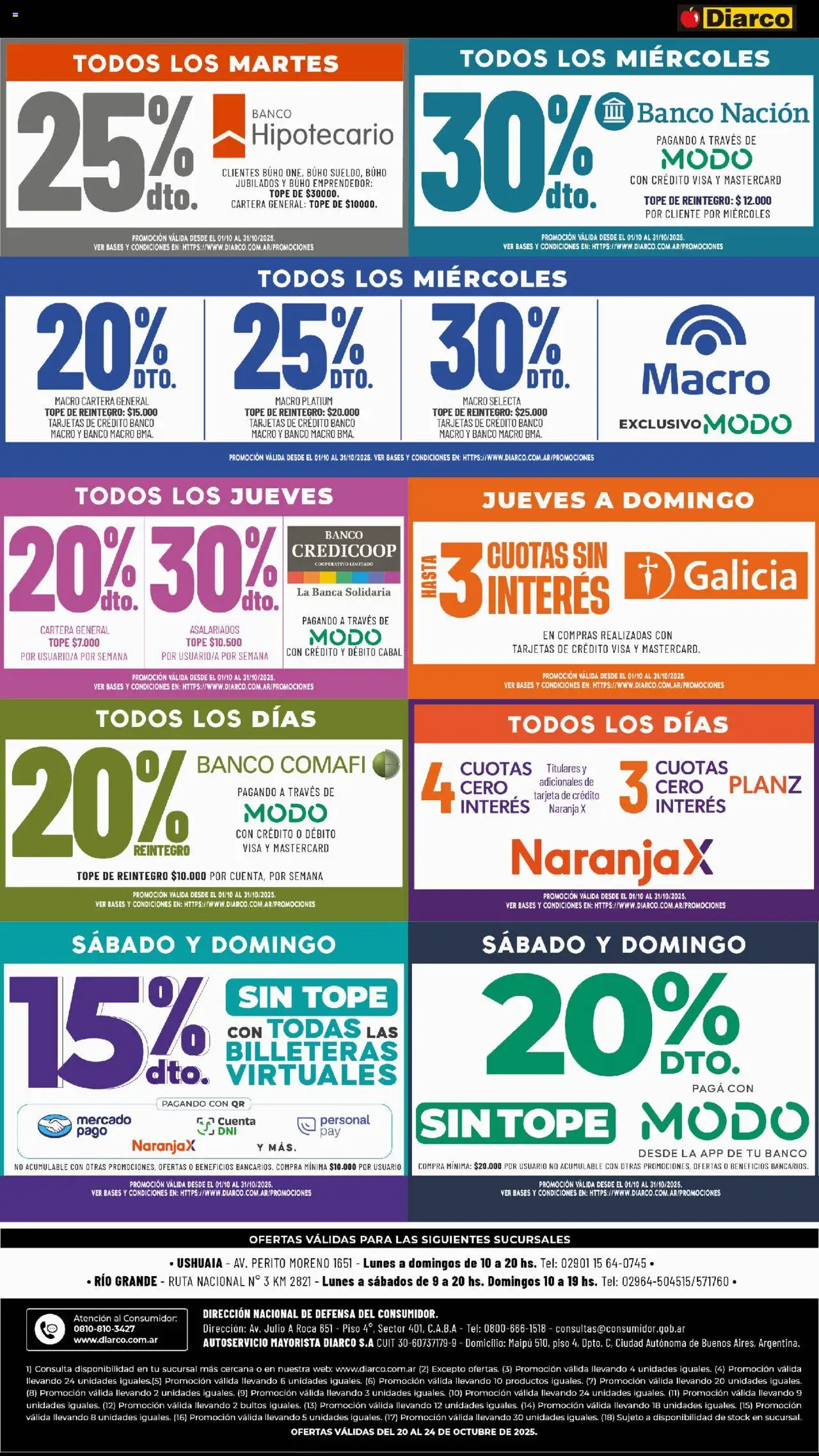 Diarco ofertas │ válido desde el 20.10.2025 | Página: 10 | Productos: Cartera, Banco, General