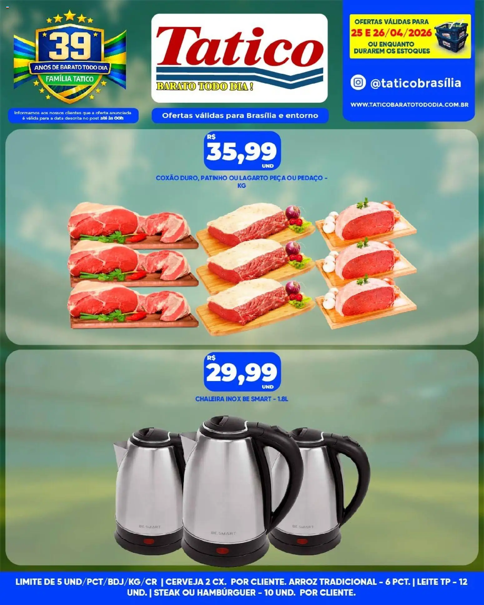Tatico Folheto - válido de 25.04.2026 | Página: 15 | Produtos: Chaleira, Leite, Cerveja, Arroz
