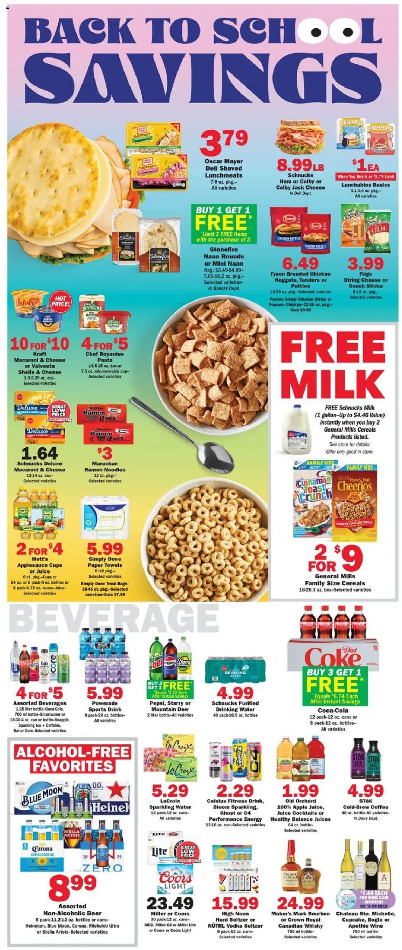 Schnucks Weekly Print Ad - MO - valid from 13.08.2025 | Page: 3 | Products: Milk, Coffee, Beer, Vodka