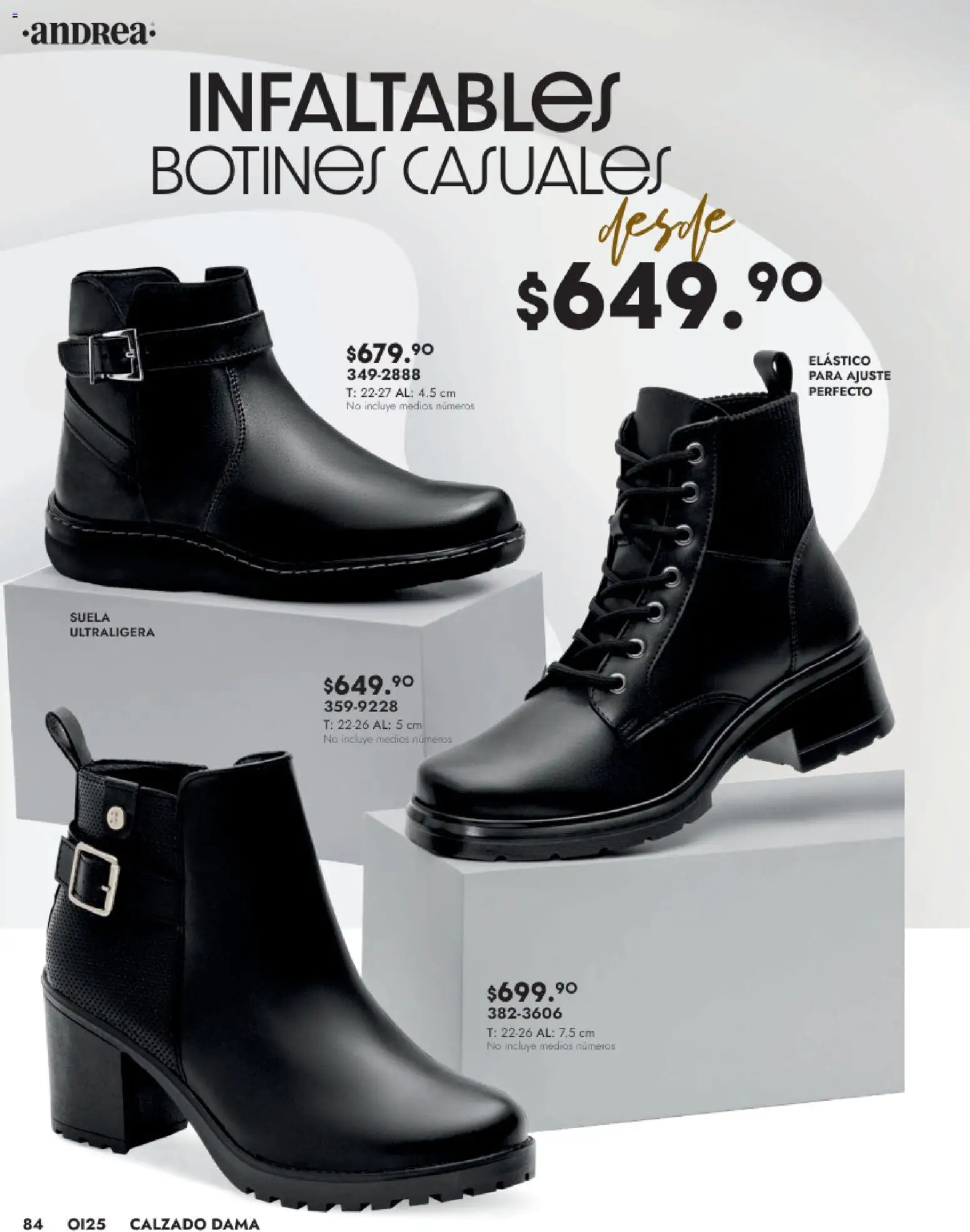 Nuevas ofertas de Andrea válidas en toda la República Mexicana desde el 24.08.2025. ¡Encuentra las mejores ofertas en Andrea - Catálogo Calzado Dama! | Página: 84 | Productos: Botines