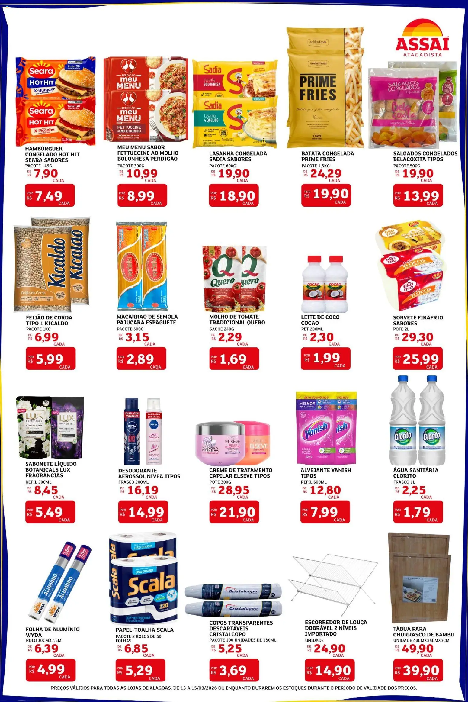 Assaí Atacadista Folheto - válido de 13.03.2026 | Página: 2 | Produtos: Coco, Alvejante, Batata, Leite de coco
