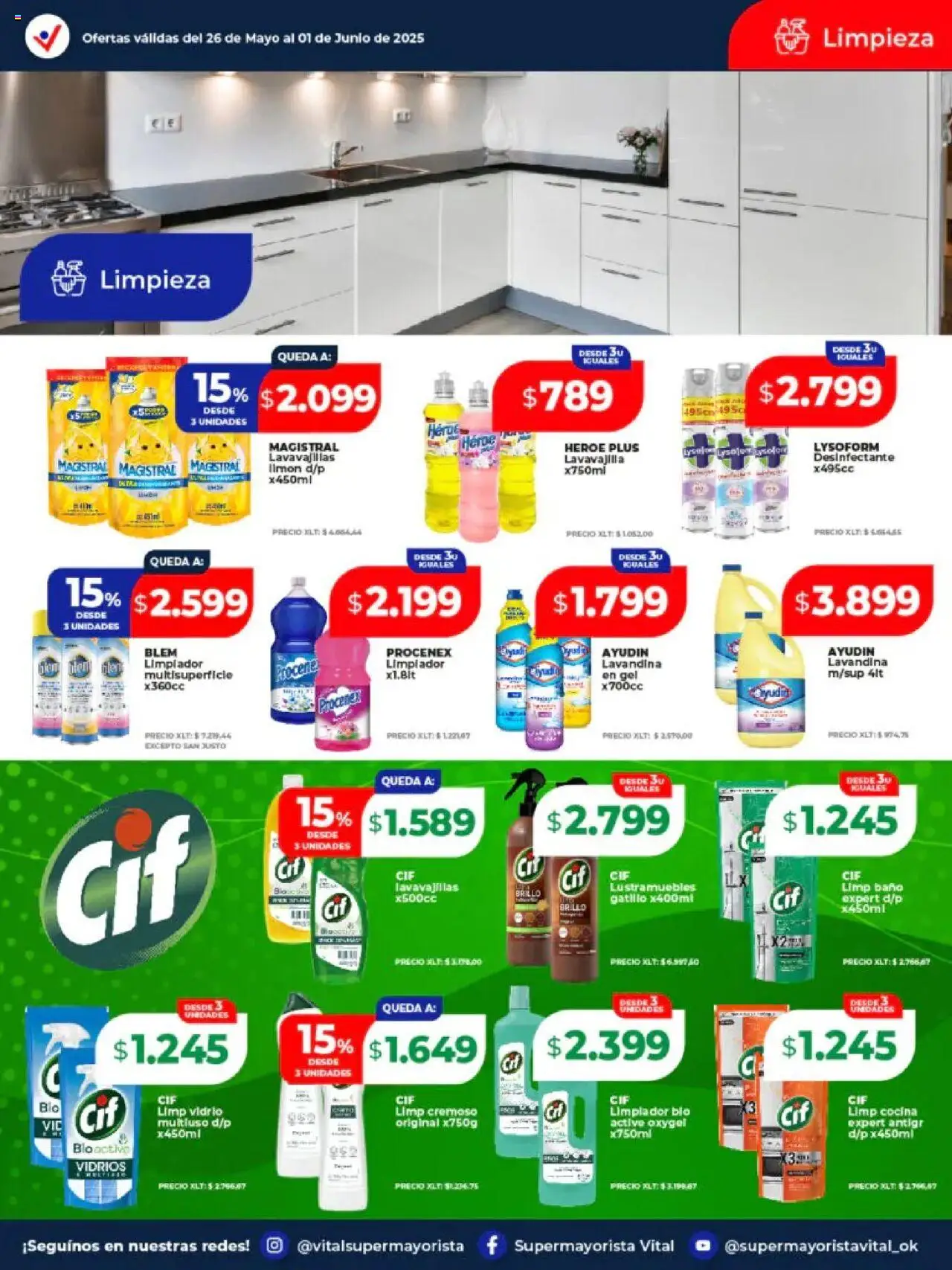 Vital ofertas │ válido desde el 26.05.2025 | Página: 7 | Productos: Lavandina, Cocina, Brillo, Limón