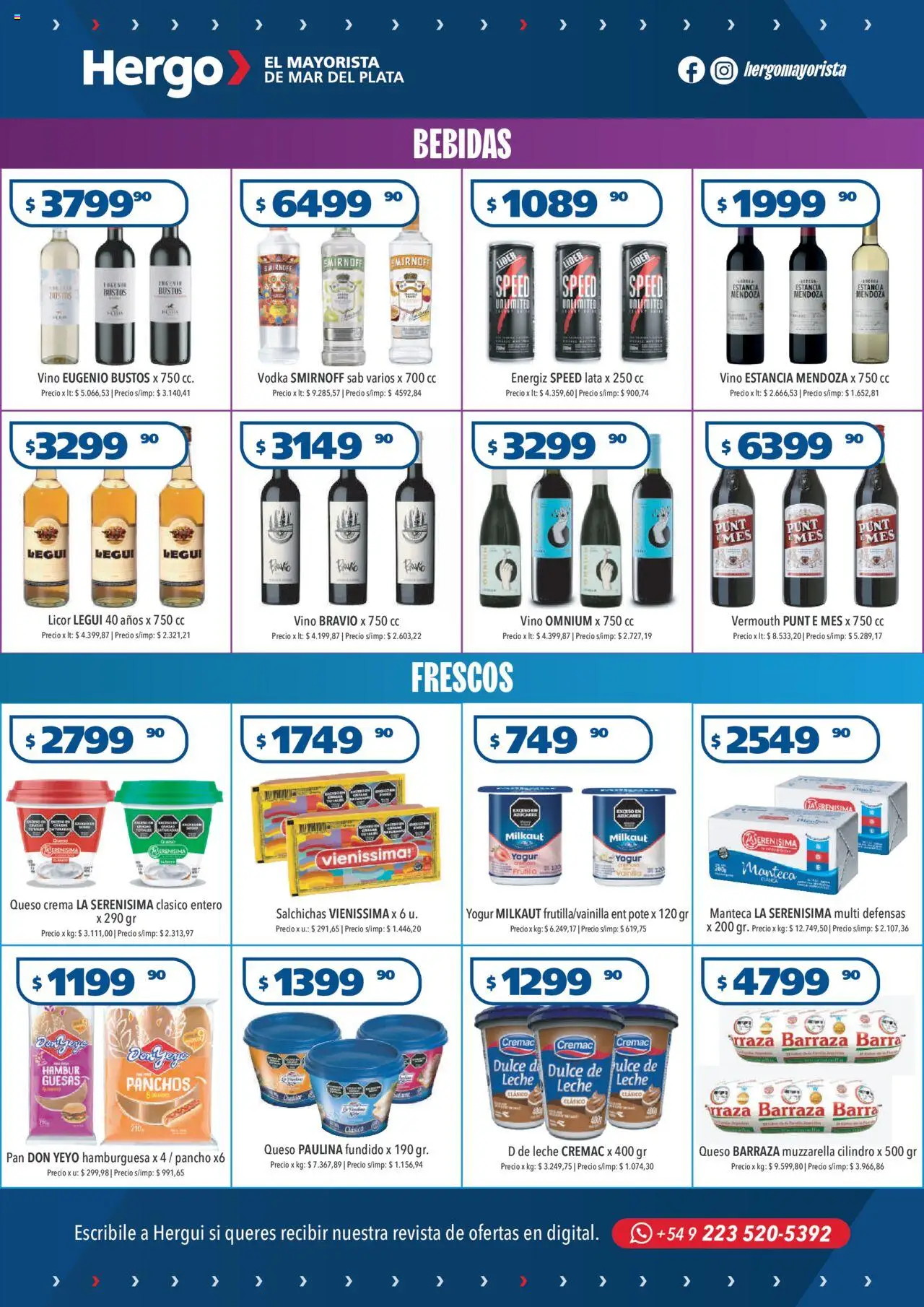 Hergo catálogo │ válido desde el 17.09.2025 | Página: 3 | Productos: Leche, Pan, Vino, Crema