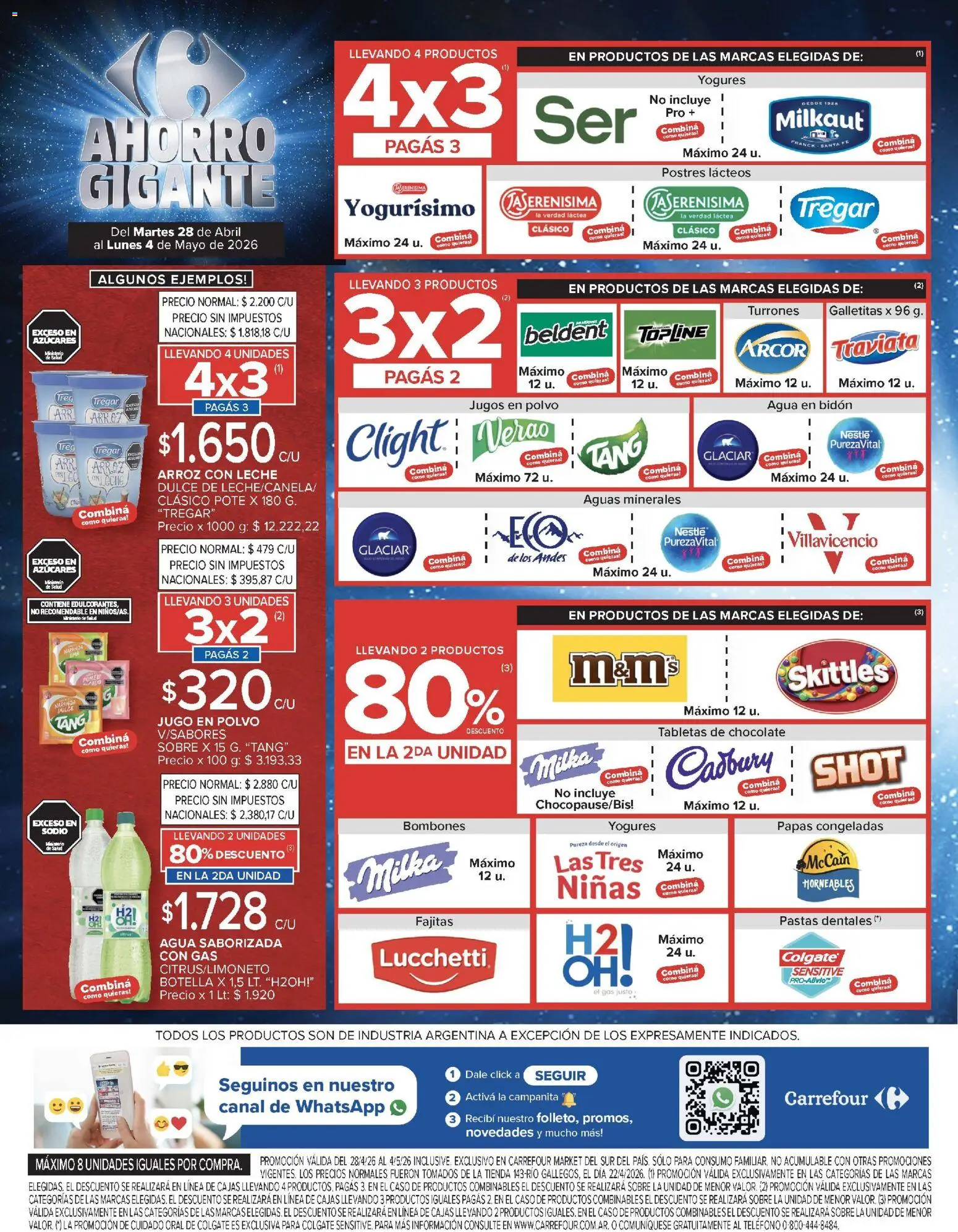 Carrefour ofertas │ válido desde el 28.04.2026 | Página: 34 | Productos: Botella, Galletitas, Polvo, Agua saborizada