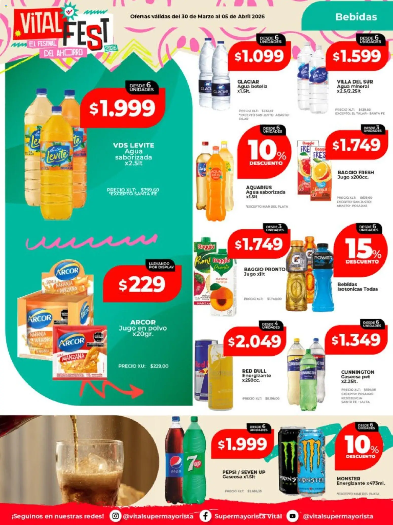 Vital -Ofertas - Laferrere  │ válido desde el 30.03.2026 | Página: 24 | Productos: Polvo, Agua, Jugo, Agua saborizada