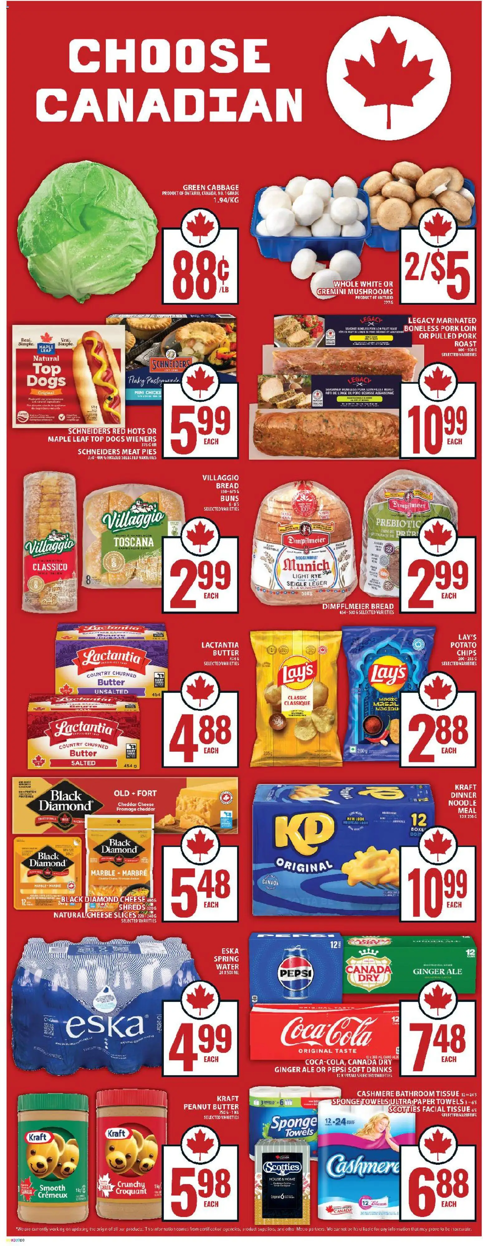 Food Basics flyer valid from 23.04.2026 | Page: 5 | Products: Sponge, Butter, Cheese, Bread