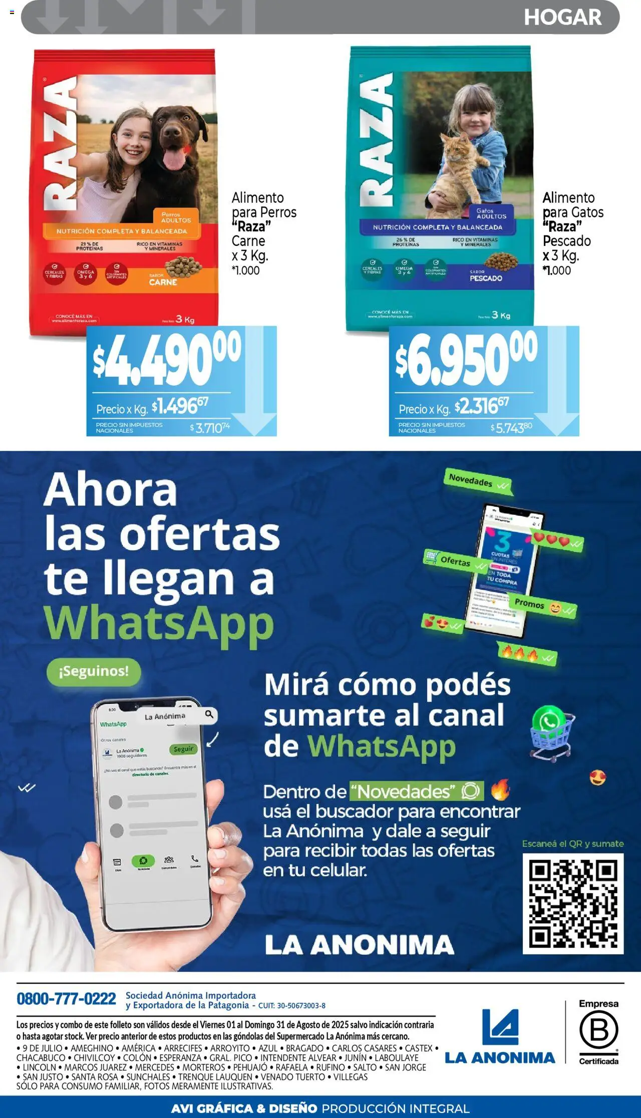 La Anonima - Canasta Ahorro │ válido desde el 01.08.2025 | Página: 12 | Productos: Vitaminas, Pescado, Sales, Cereales