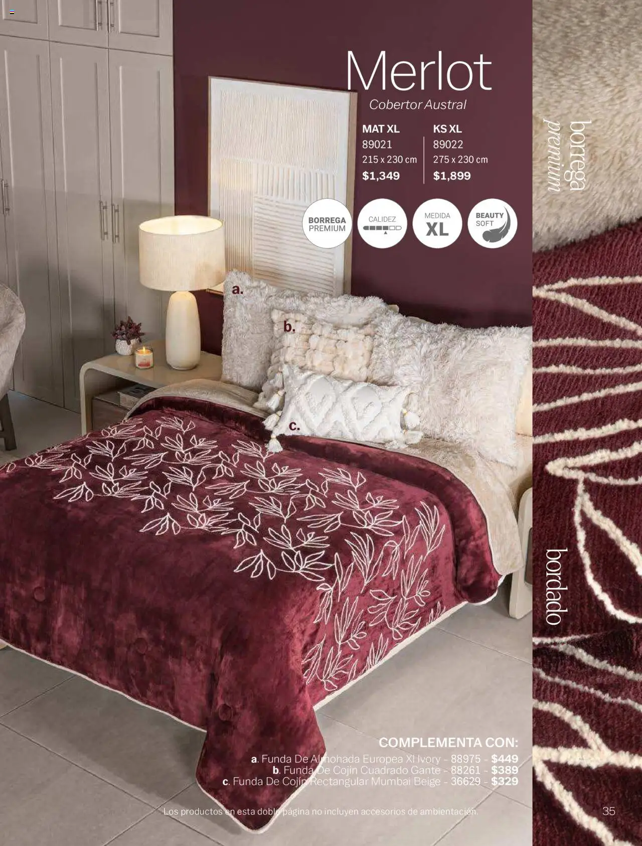 Nuevas ofertas de Vianney válidas en toda la República Mexicana desde el 15.08.2025. ¡Encuentra las mejores ofertas en Vianney - Catálogo Invierno! | Página: 37 | Productos: Cobertor, Funda, Funda de almohada, Almohada