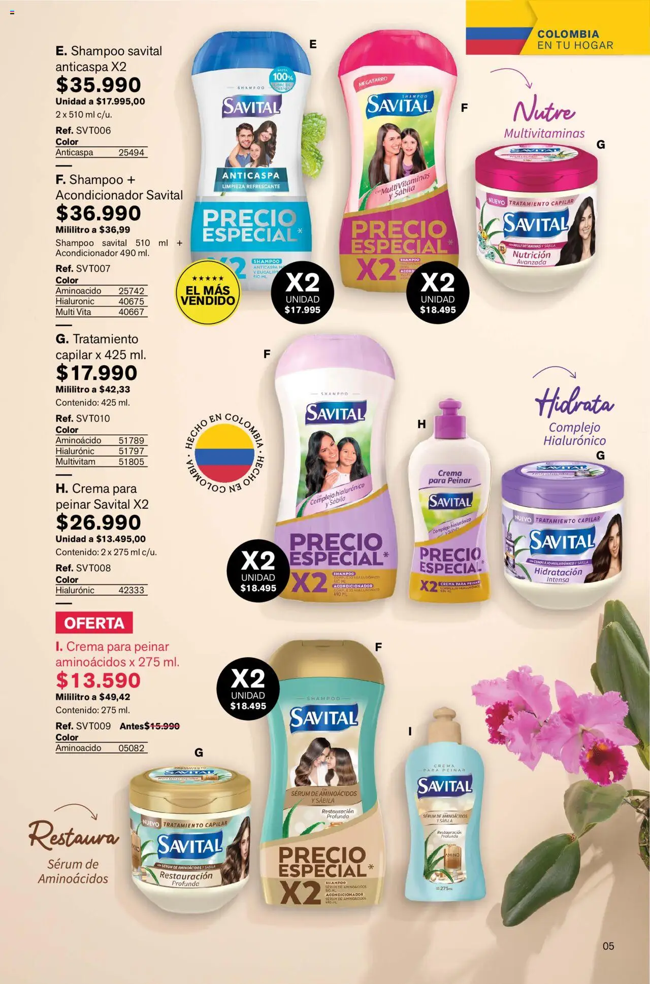 Leonisa revista - valida desde el 24.06.2025 | Página: 5 | Productos: Crema, Serum, Shampoo, Acondicionador
