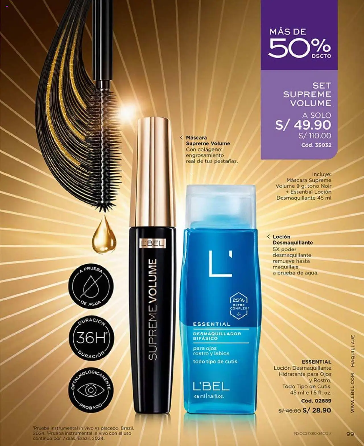 Catálogo L'Bel válido desde 29.07.2025 | Página: 99 | Productos: Máscara, Maquillaje