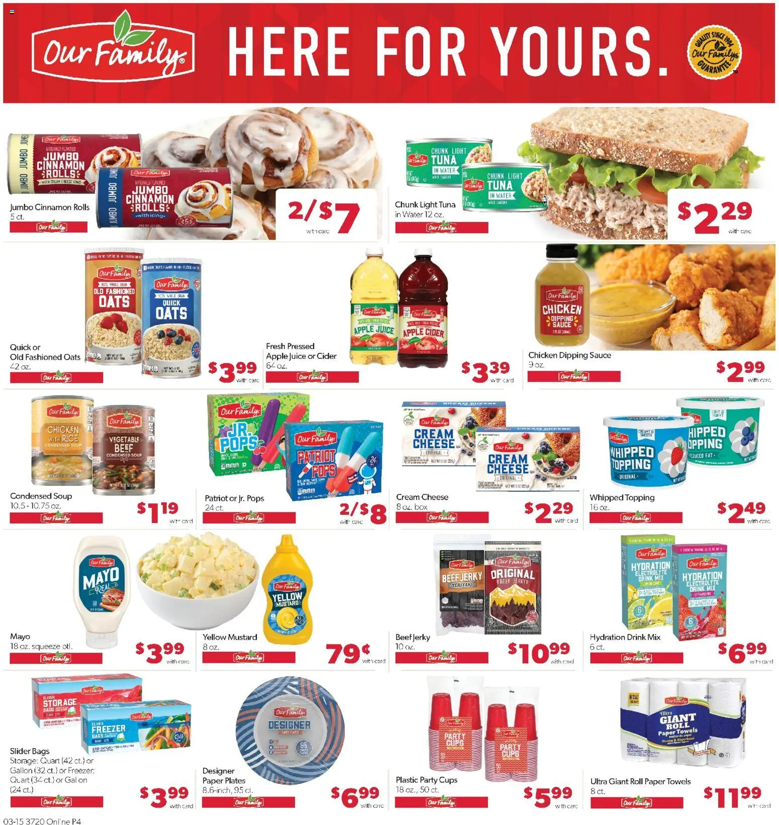Family Fare Weekly Ad - NE - valid from 15.03.2026 | Page: 9 | Products: Cider, Rice, Sauce, Freezer
