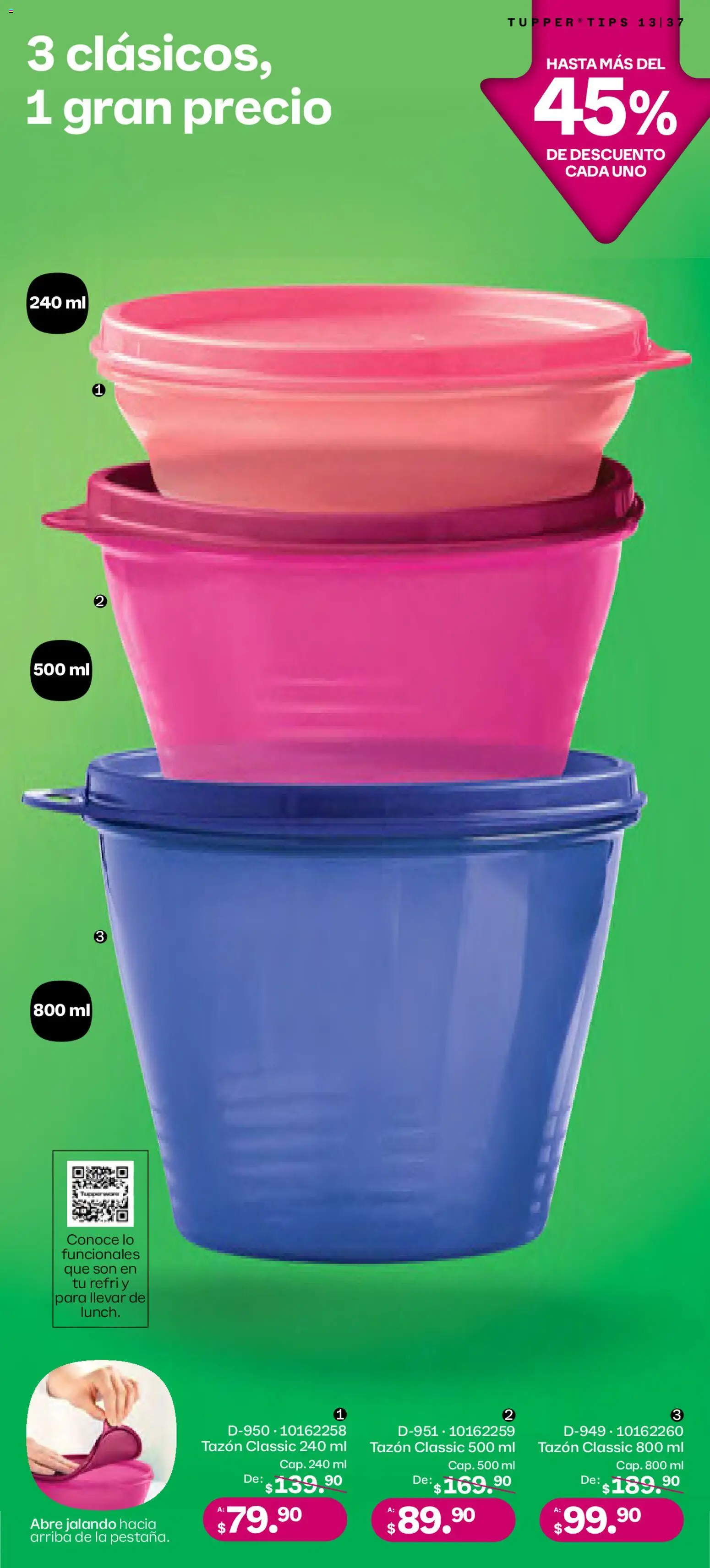 Nuevas ofertas de Tupperware válidas en toda la República Mexicana desde el 01.12.2025. ¡Encuentra las mejores ofertas en Tupperware catálogo! | Página: 37