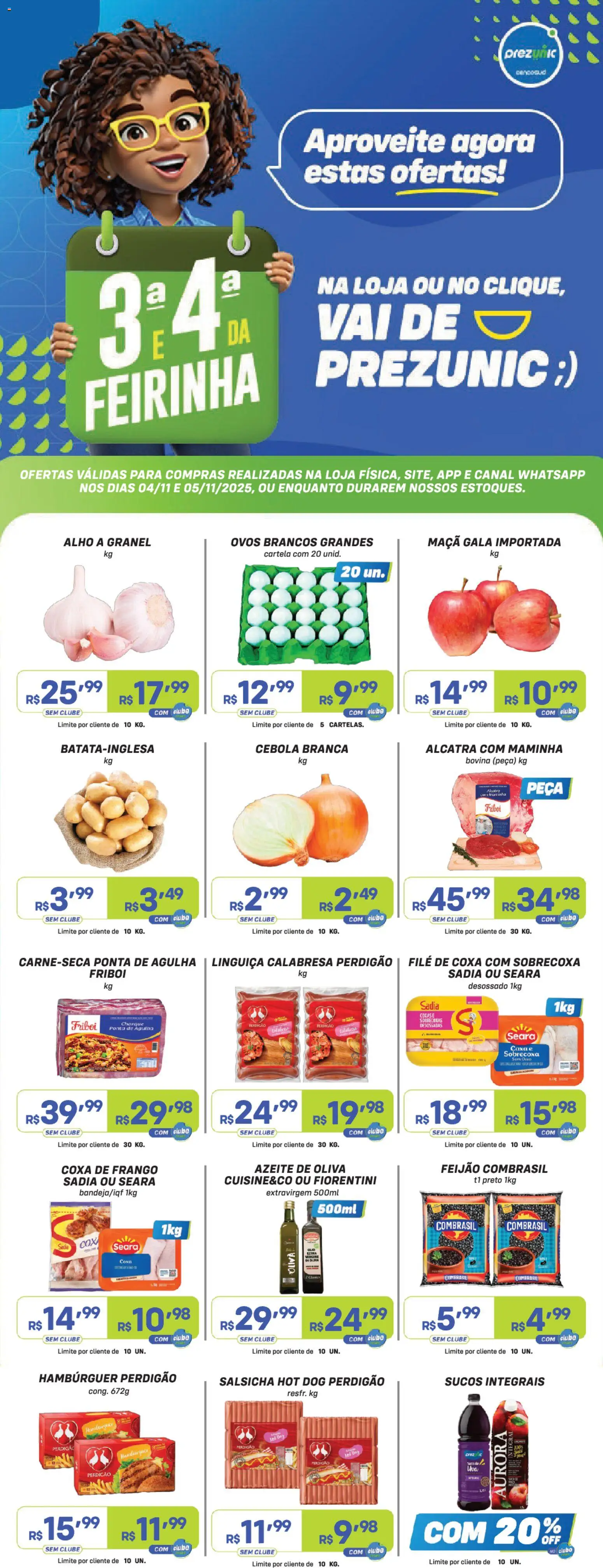 Prezunic Folheto - válido de 04.11.2025 | Página: 1 | Produtos: Pó, Linguiça, Alcatra, Ovos