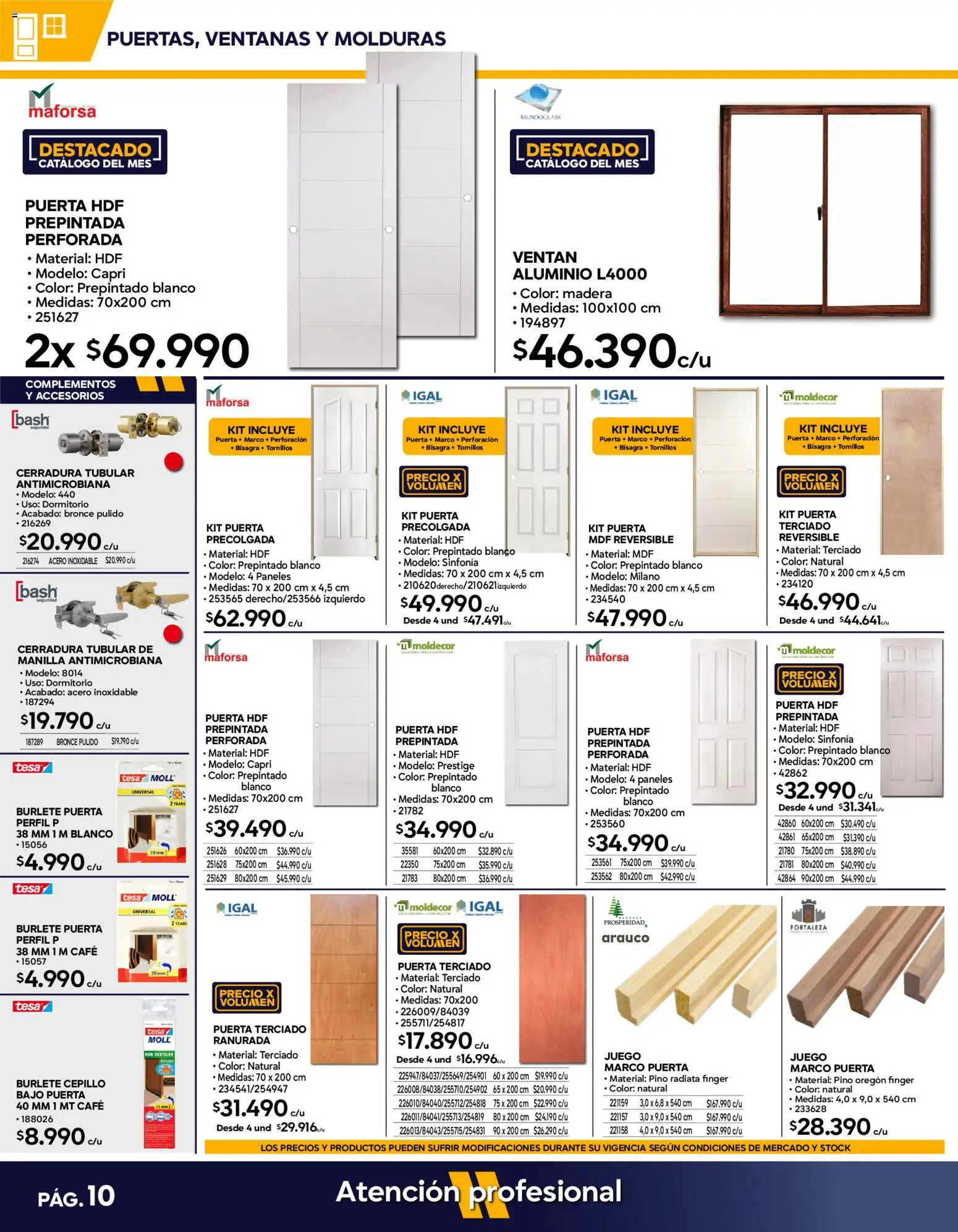 Construmart Ofertas │ válido desde el 01.04.2026 | Página: 10 | Productos: Perfil, Cerradura, Cepillo, Café