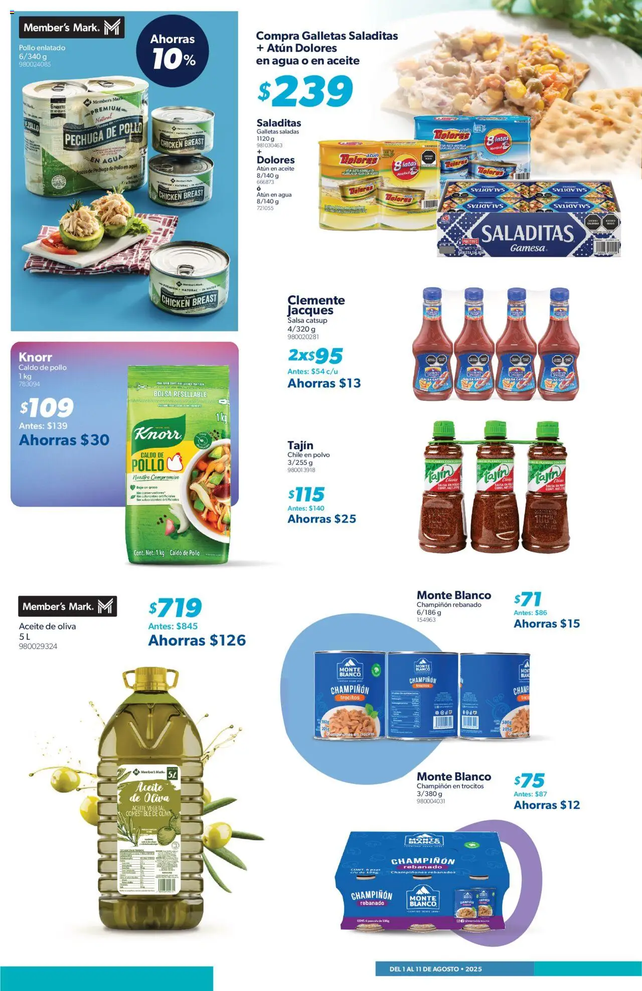 Nuevas ofertas de Sam's Club válidas en toda la República Mexicana desde el 01.08.2025. ¡Encuentra las mejores ofertas en Sam's Club - Catálogo! | Página: 2 | Productos: Agua, Aceite, Galletas, Polvo