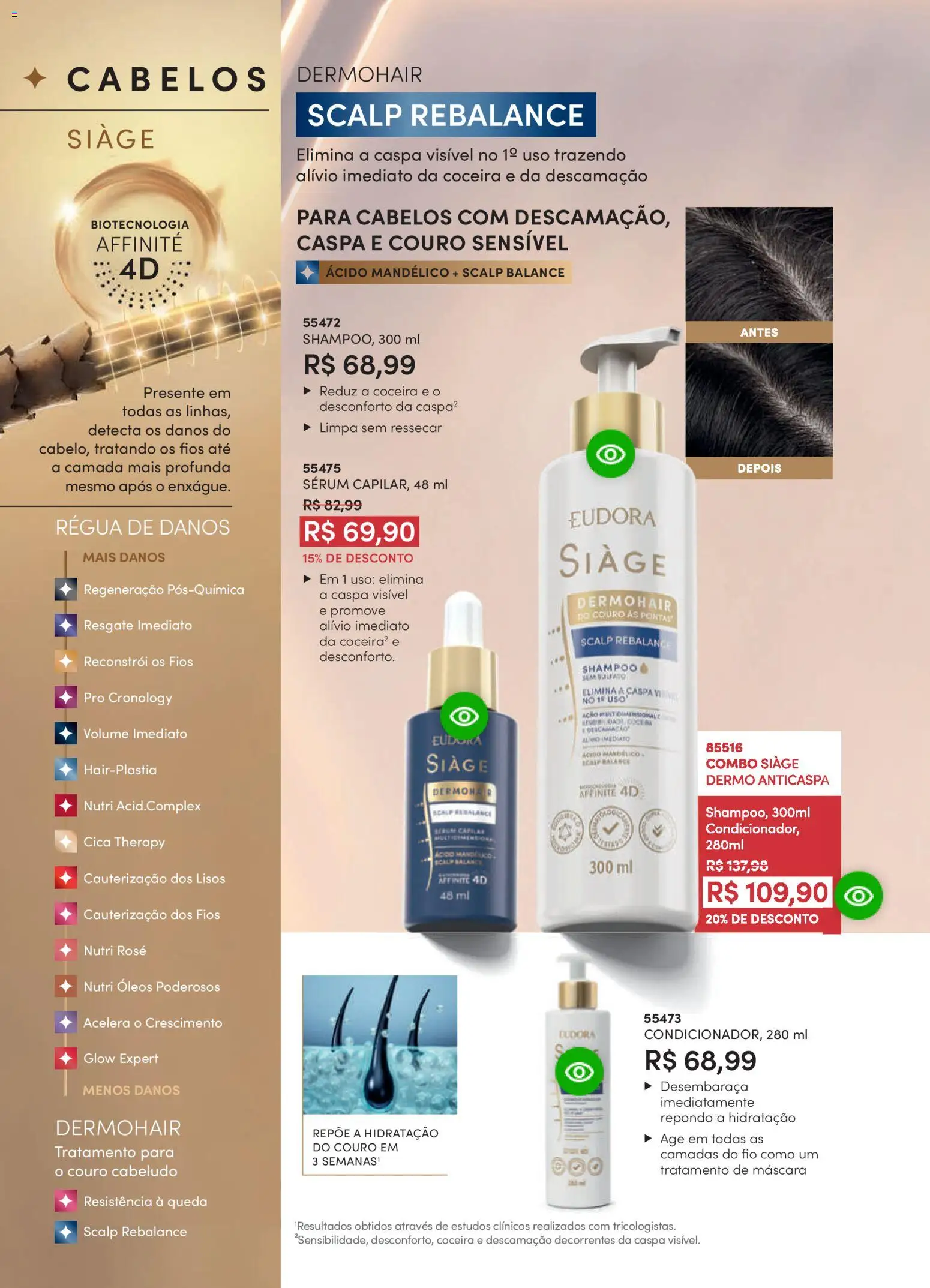 Eudora Folheto - válido de 11.03.2026 | Página: 46 | Produtos: Shampoo, Régua, Sérum