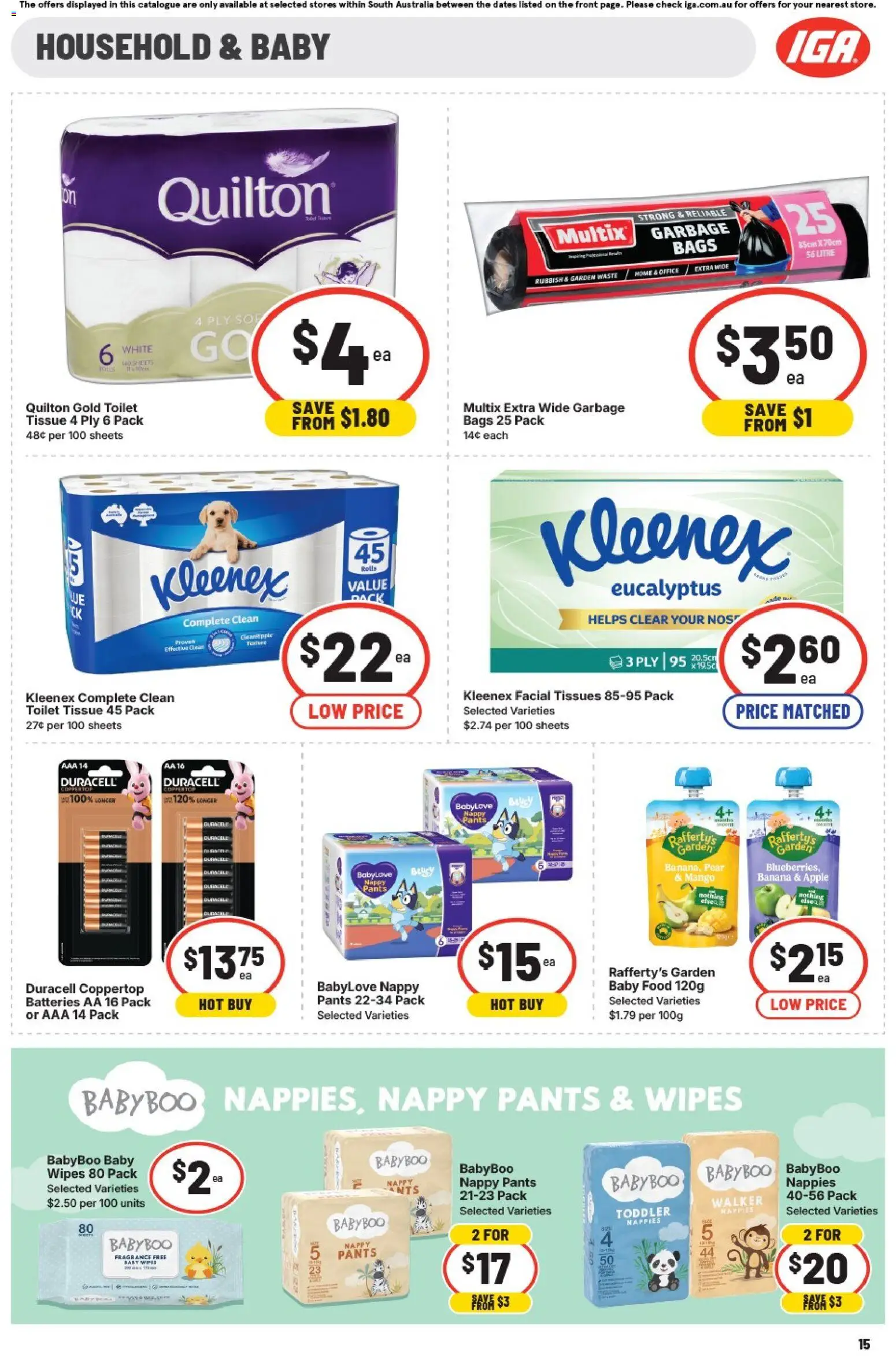IGA catalogue - valid from 31.12.2025 | Page: 15 | Products: Household, Powder, Antiperspirant, Tablets