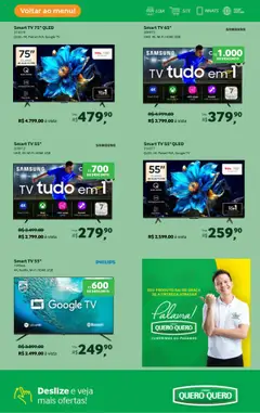 Lojas Quero-Quero - Ofertas atuais - Pré-Visualização do folheto da loja Lojas Quero-Quero, válido de 14.10.2025 | Página: 27 | Produtos: smart TV, Tela, Tv, USB