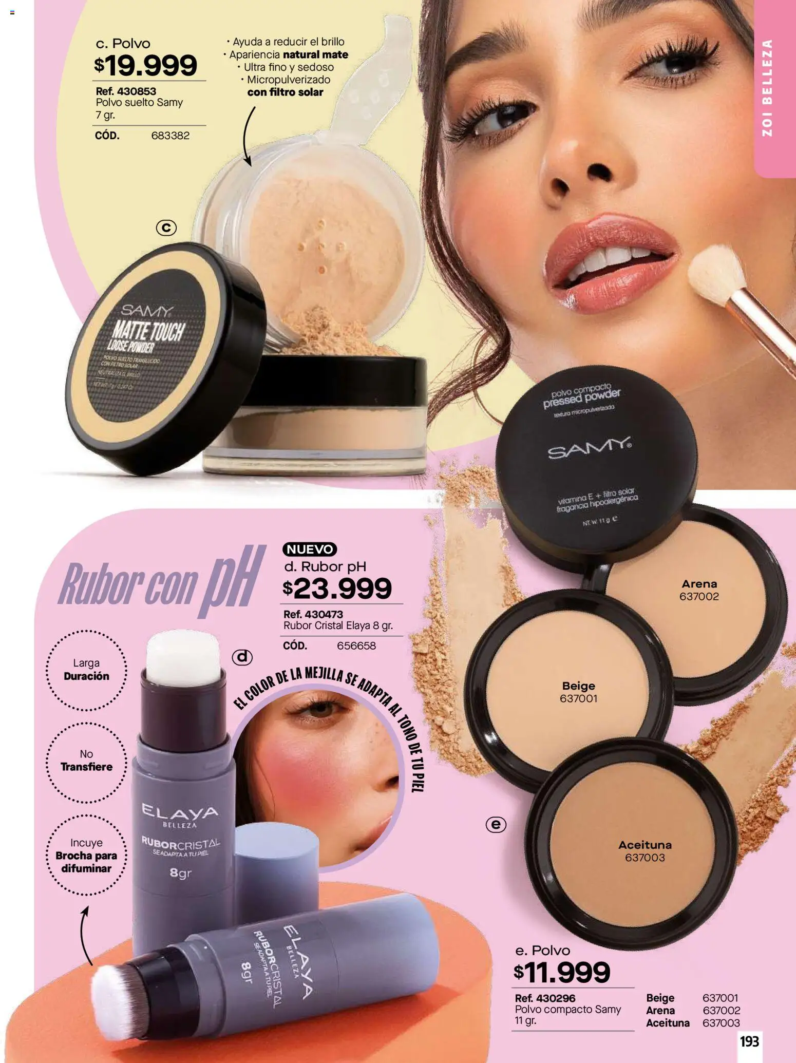 Carmel revista - valida desde el 01.06.2026 | Página: 193 | Productos: Polvo compacto, Brocha, Fragancia, Polvo