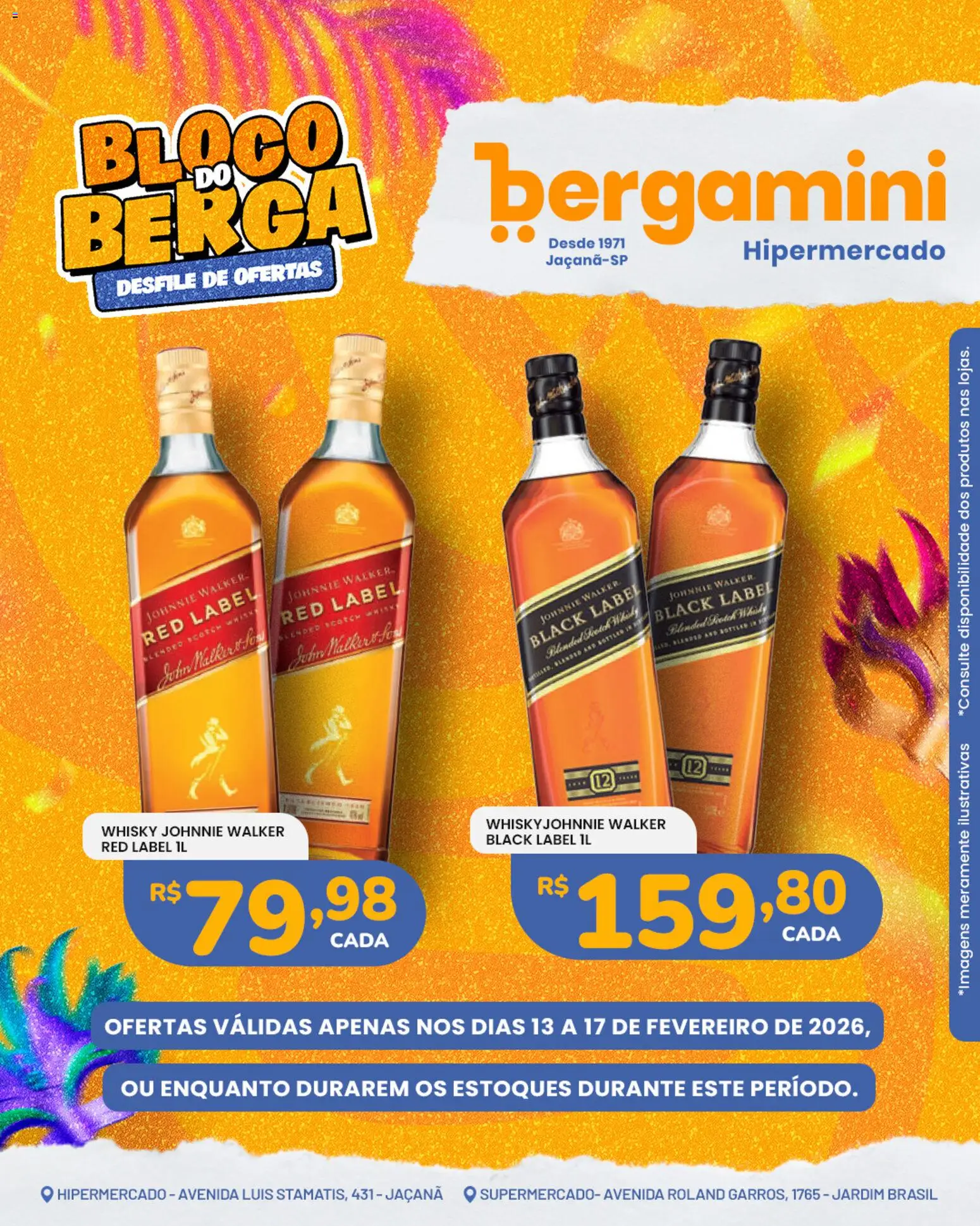 Supermercado Bergamini Folheto - válido de 13.02.2026 | Página: 8 | Produtos: Whisky