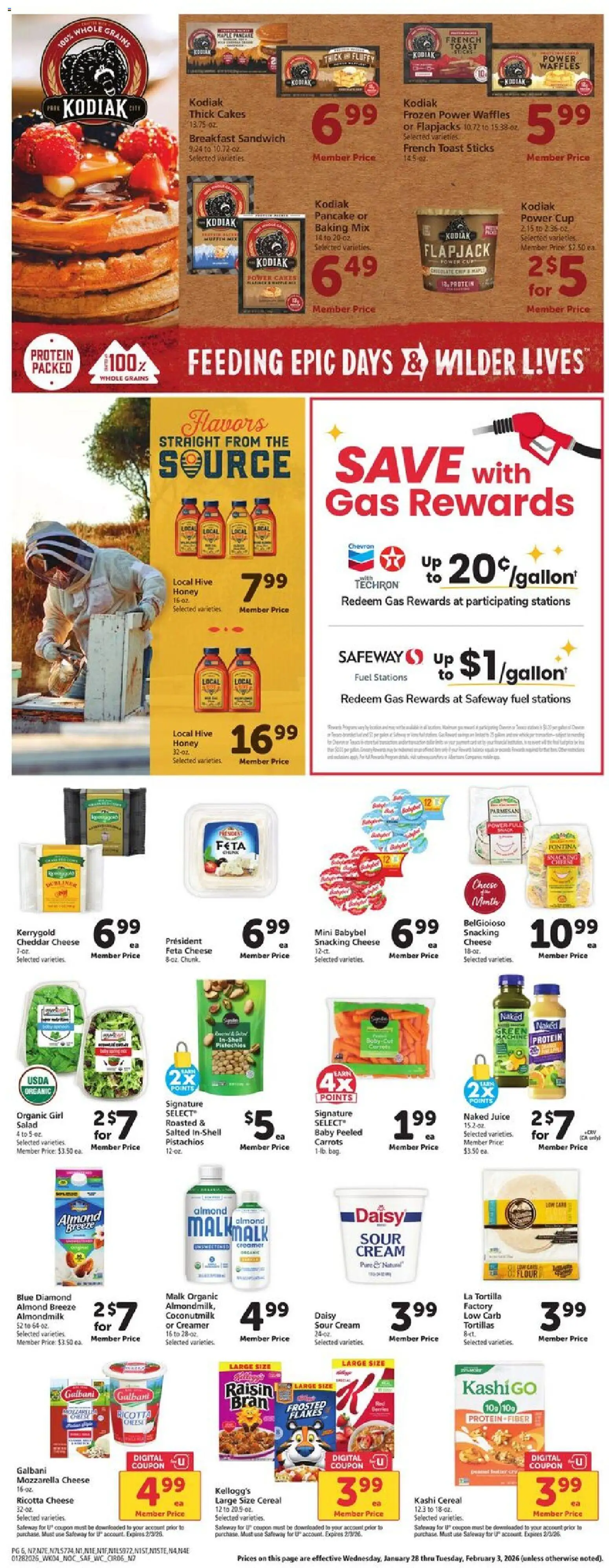 Safeway Weekly Ad - valid from 28.01.2026 | Page: 6 | Products: Berries, Juice, Sour cream, Muffin