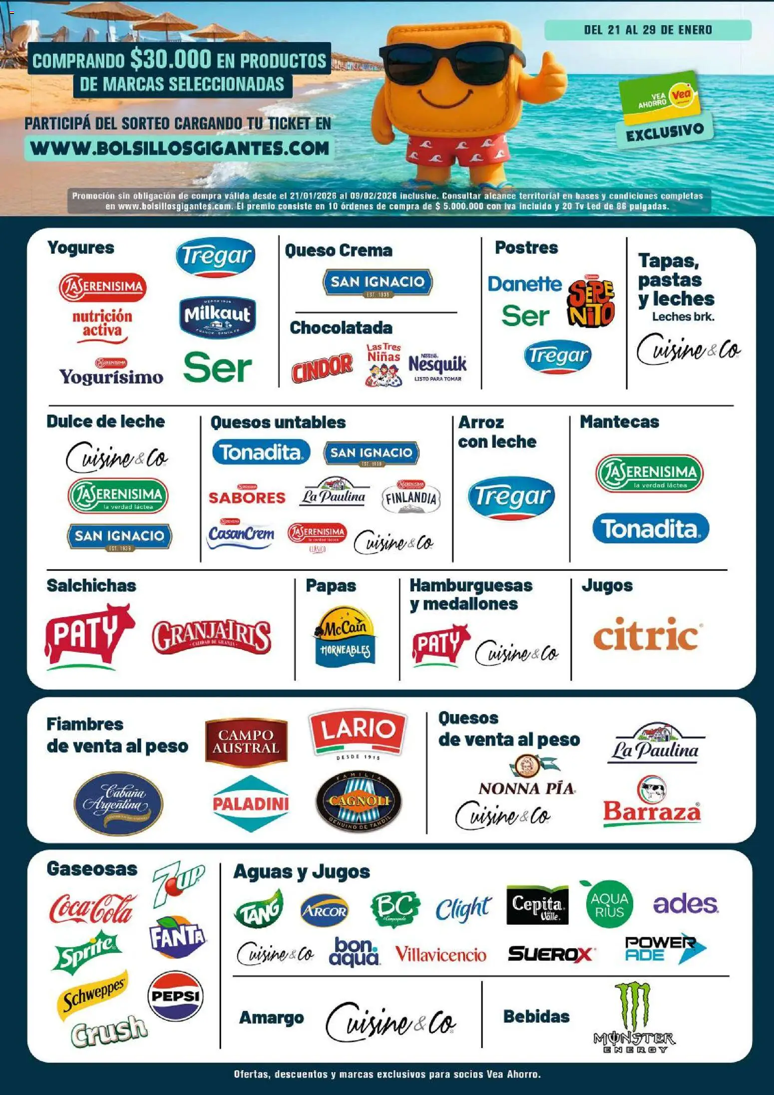 Vea - Folleto Nacional Vea Bolsillos Gigantes │ válido desde el 21.01.2026 | Página: 10 | Productos: Peso, Queso crema, Queso, Chocolatada