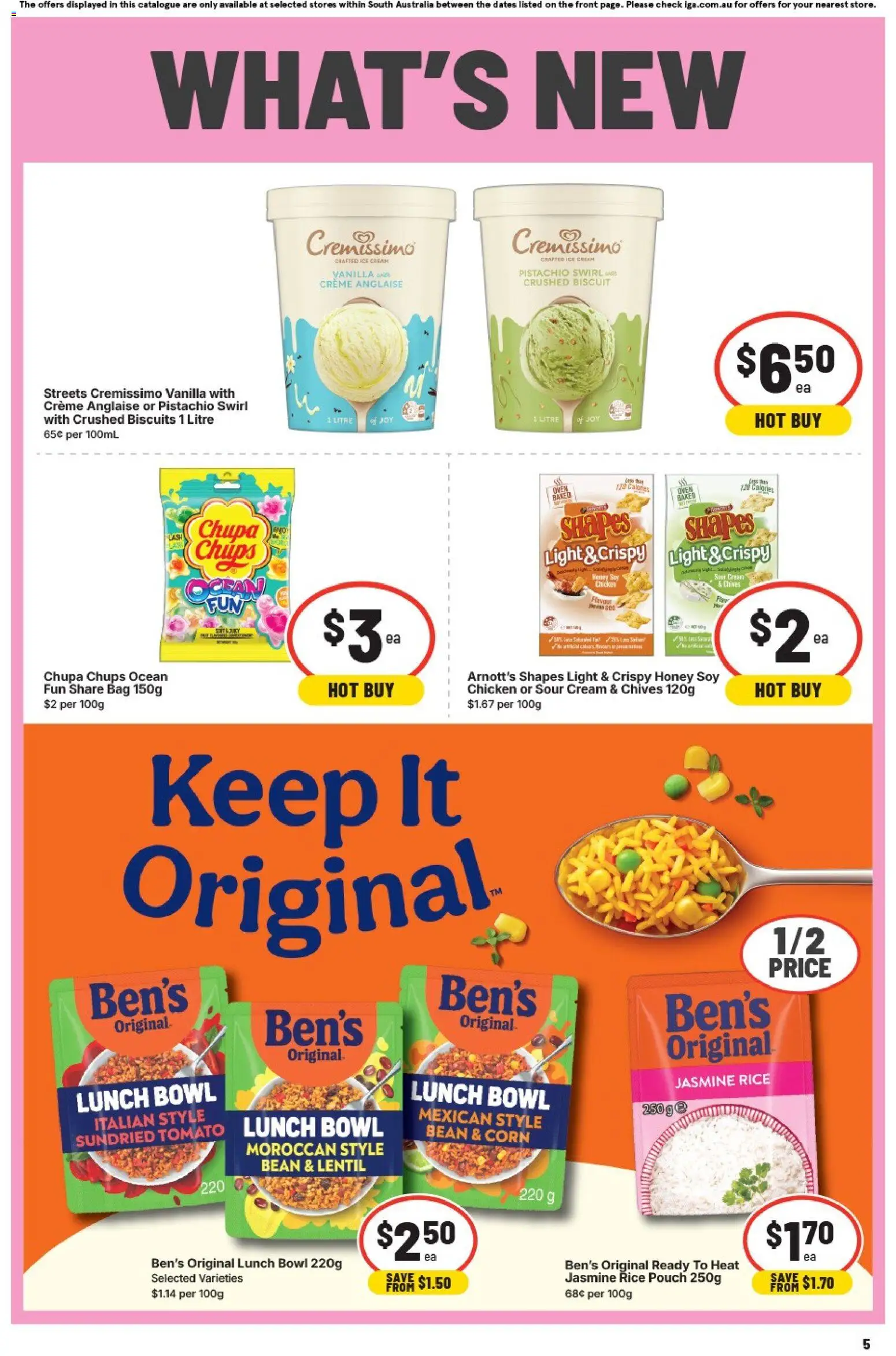 IGA catalogue - valid from 04.03.2026 | Page: 5 | Products: Chicken, Beef, Steak, Pies