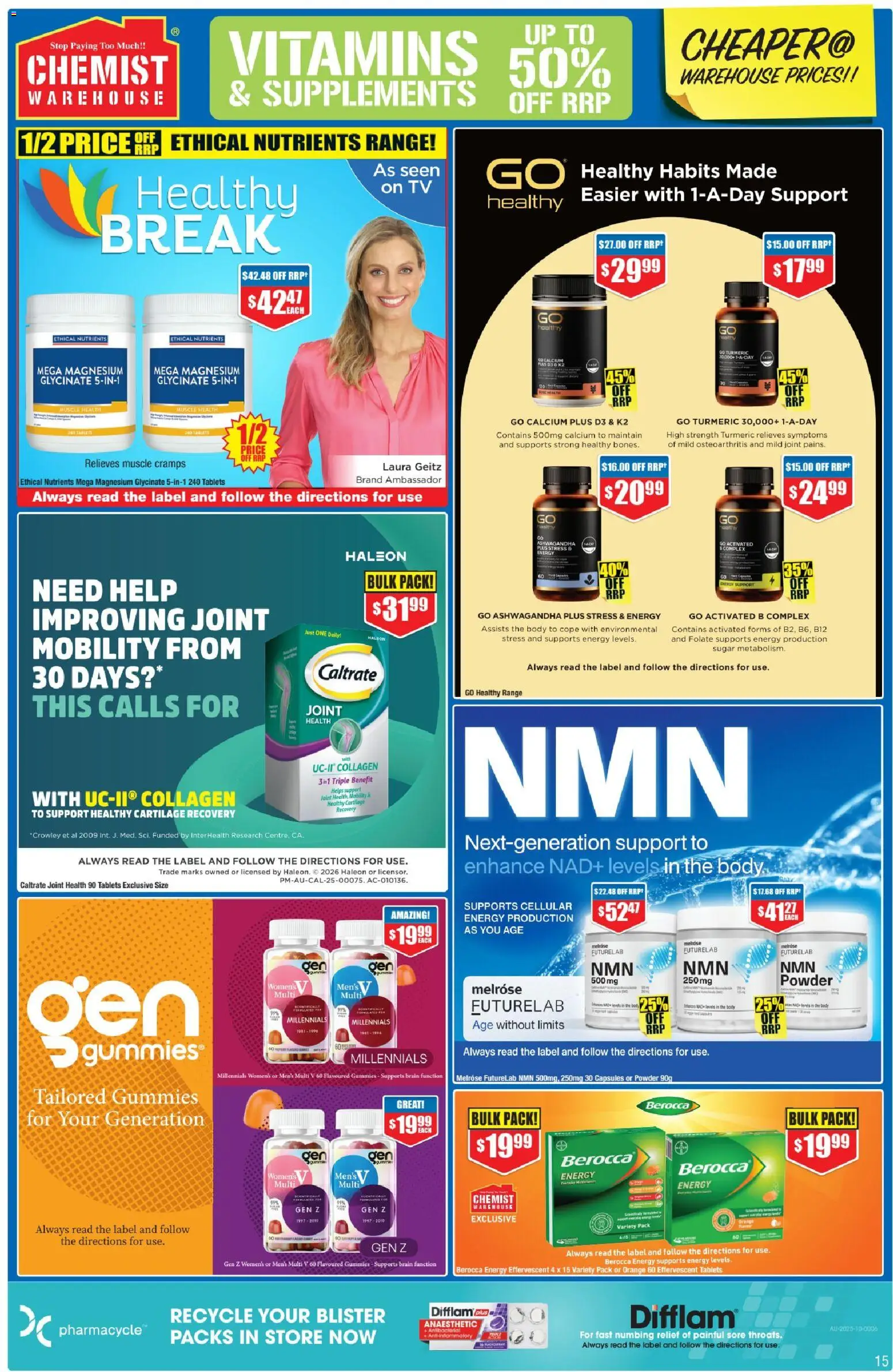Chemist Warehouse catalogue - valid from 26.02.2026 | Page: 15 | Products: Powder, Sugar, Collagen, Tablets