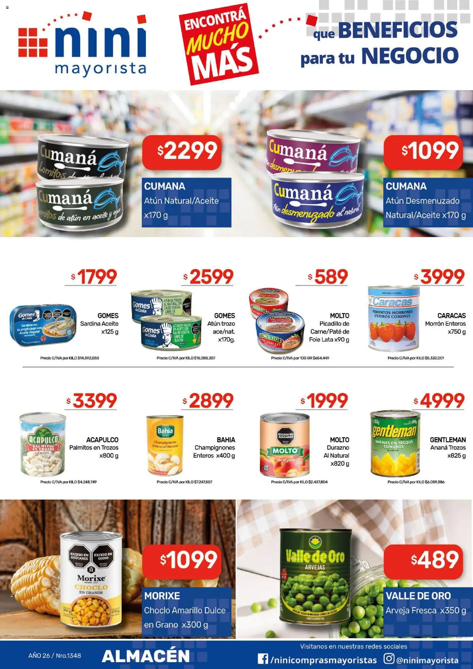 NINI Mayorista - Ofertas │ válido desde el 23.02.2026 | Página: 21 | Productos: Aceite, Arvejas, Atún, Palmitos