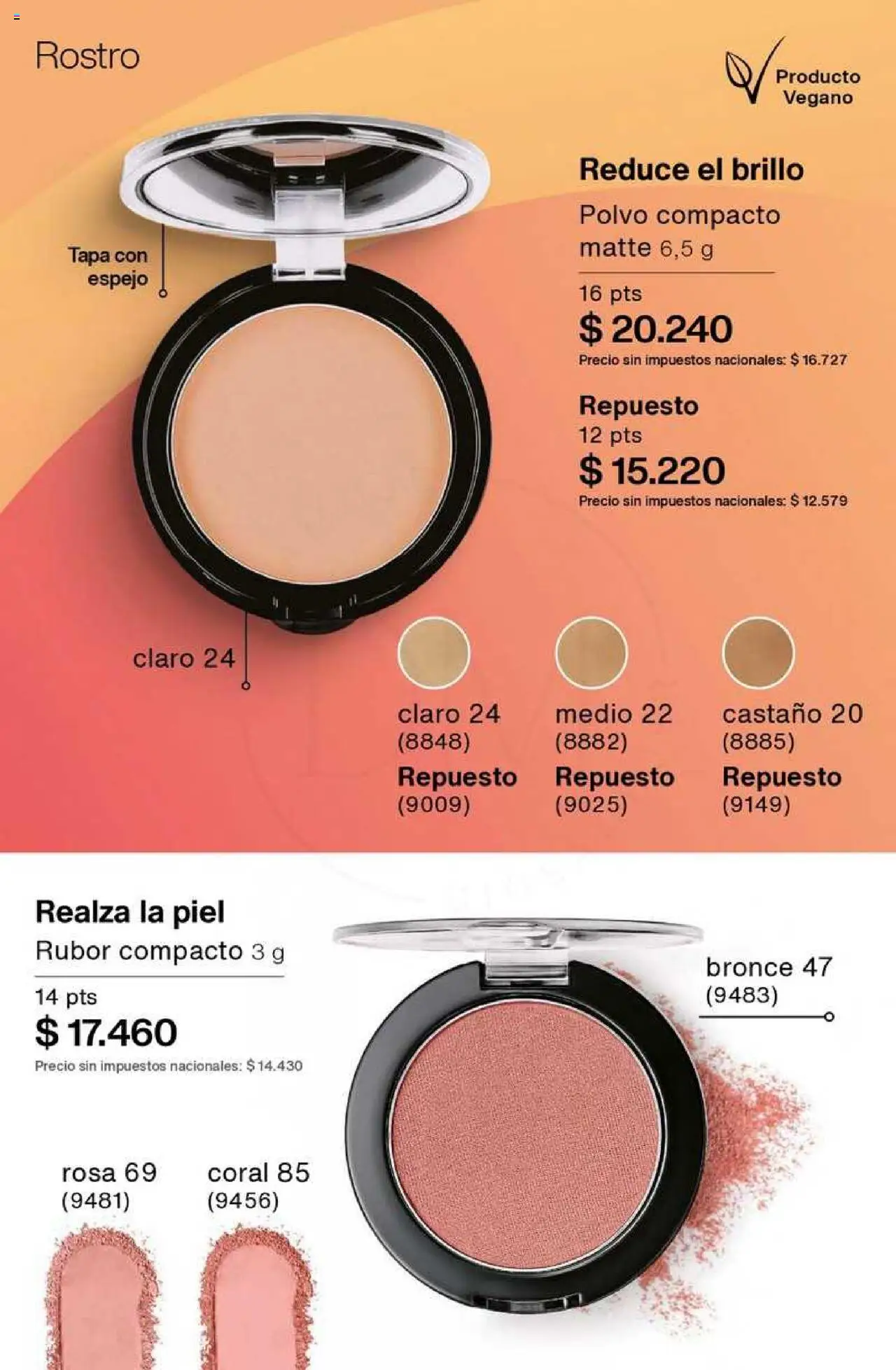 Catálogo Natura Ciclo 8 │ válido desde el 03.06.2025 | Página: 124 | Productos: Rubor, Polvo, Brillo, Polvo compacto