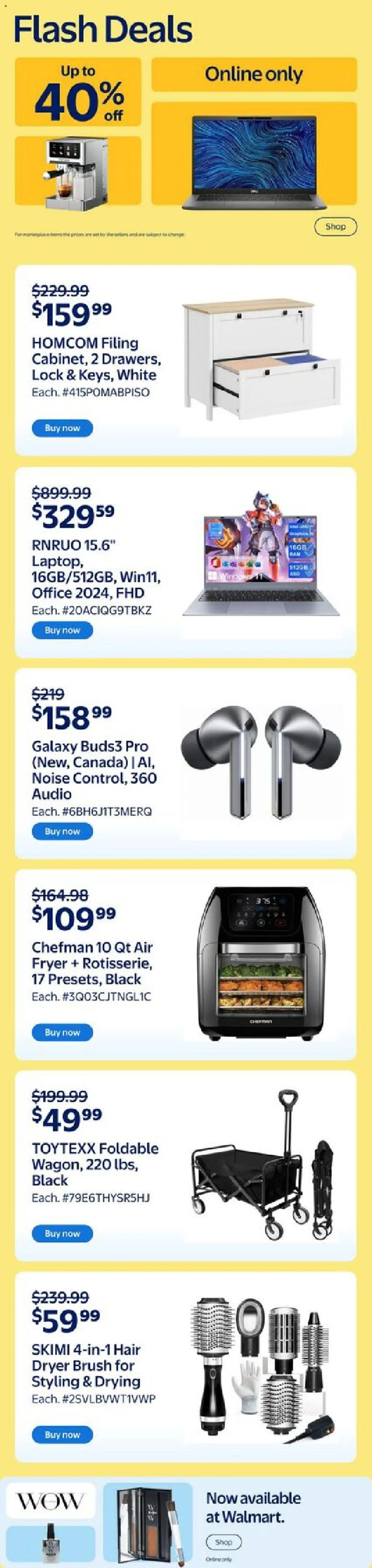 Walmart flyer valid from 30.10.2025 | Page: 11 | Products: Audio, Dryer, Fryer, Brush