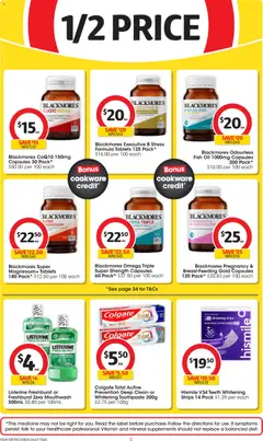 Preview of Coles catalogue  - valid from 08.04.2026 | Page: 5 | Products: Toothpaste, Mouthwash, Fish oil, Tablets