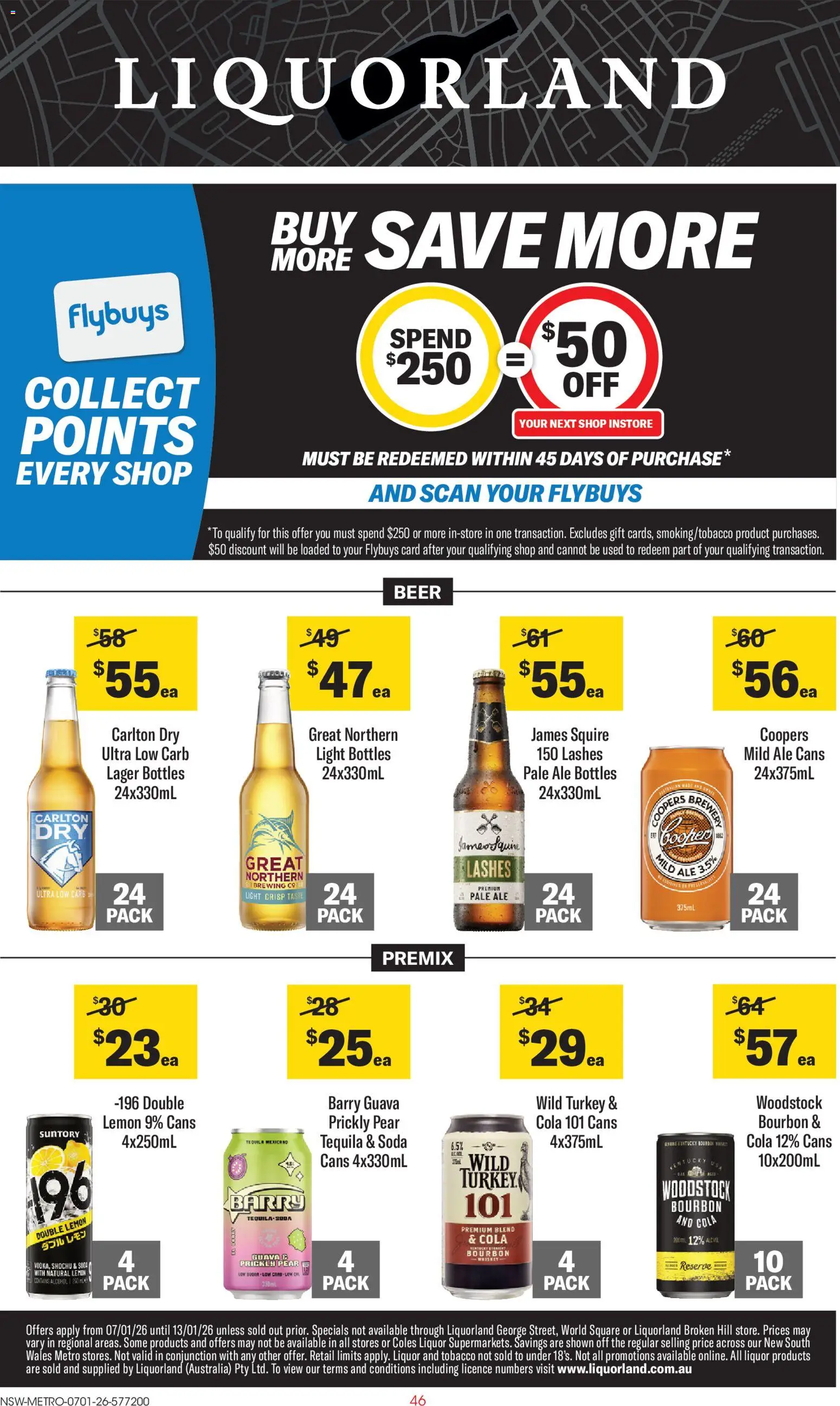 Coles catalogue - valid from 07.01.2026 | Page: 46 | Products: Beer, Bourbon, Turkey, Pear
