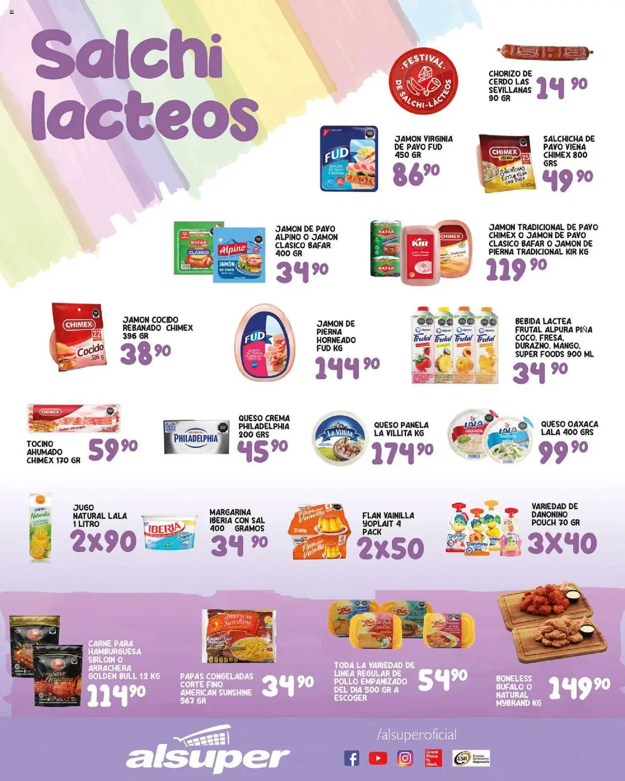 Nuevas ofertas de Alsuper válidas en toda la República Mexicana desde el 05.08.2025. ¡Encuentra las mejores ofertas en Alsuper - Folleto - Saltillo! | Página: 3 | Productos: Jamón cocido, Jamón, Cerdo, Piña