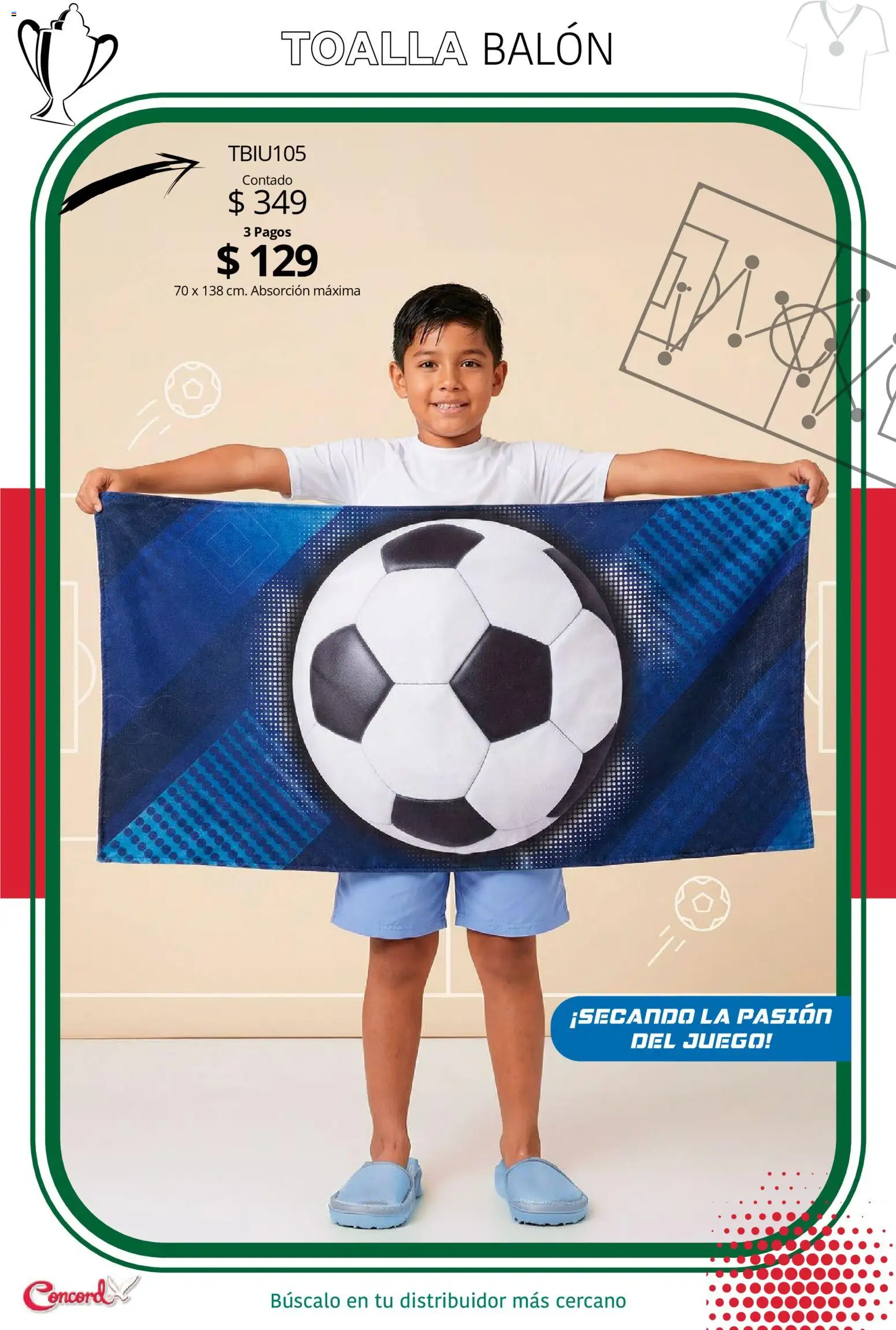 Nuevas ofertas de Colchas Concord válidas en toda la República Mexicana desde el 10.04.2026. ¡Encuentra las mejores ofertas en Colchas Concord catálogo Mundialista! | Página: 8 | Productos: Toalla, Juego