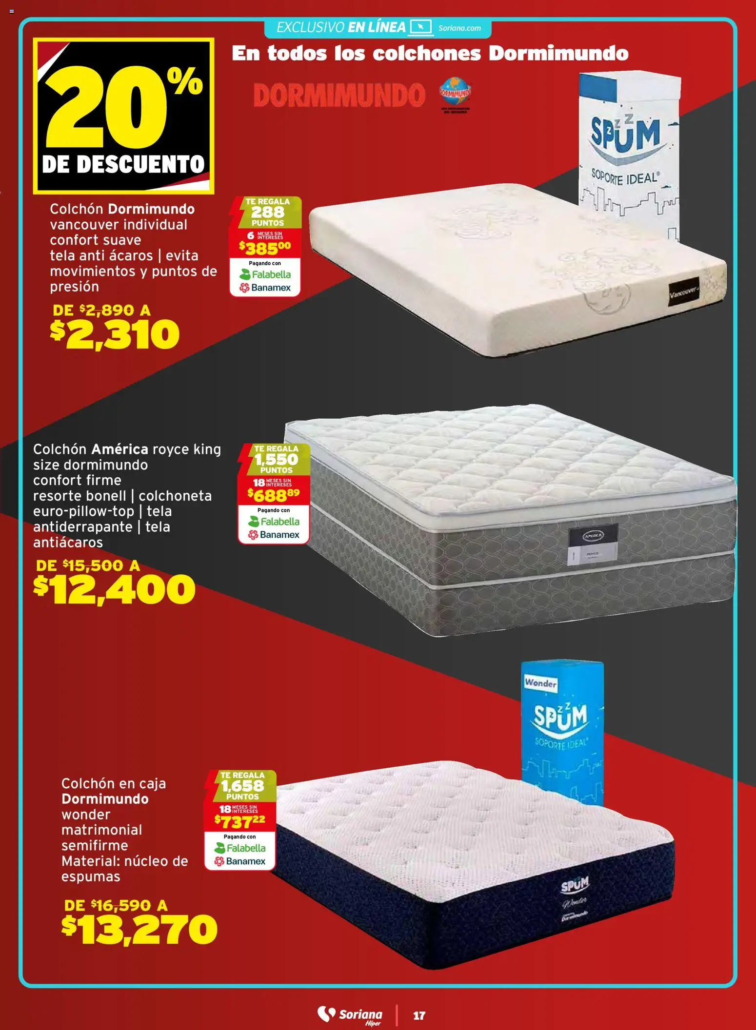 Nuevas ofertas de Soriana válidas en toda la República Mexicana desde el 21.11.2025. ¡Encuentra las mejores ofertas en Soriana - Black Prices Súper Nacional! | Página: 17 | Productos: Colchoneta, Colchón, Té, Caja