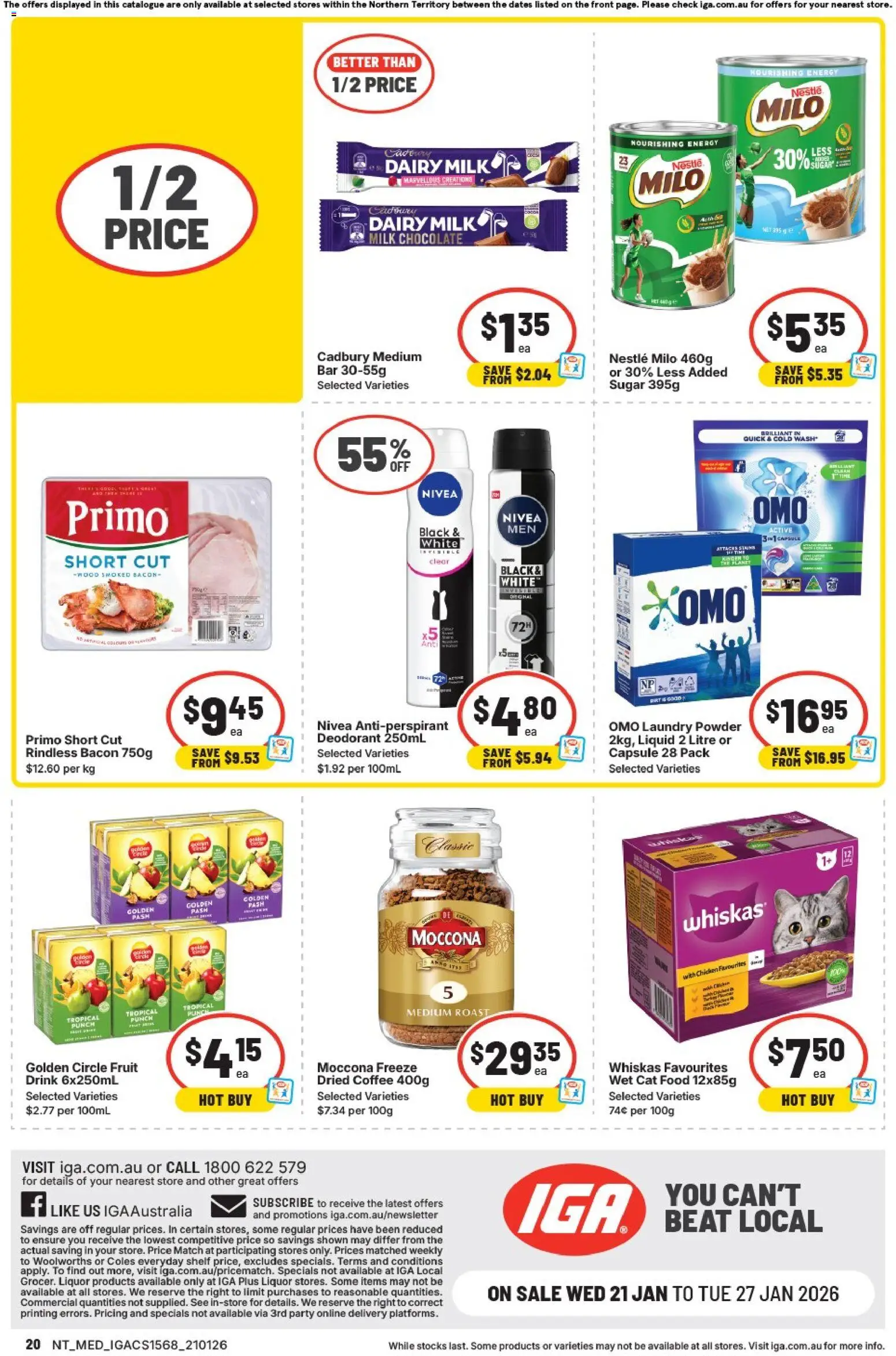 IGA catalogue - valid from 21.01.2026 | Page: 16 | Products: Milk, Dairy, Wood, Moccona